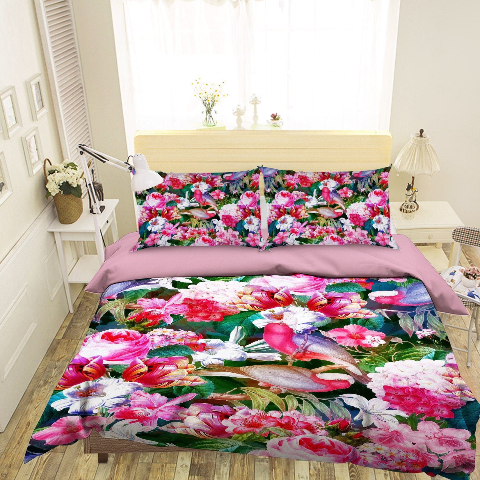 3D Peony Lily Flower 126 Uta Naumann Bedding Bed Pillowcases Quilt Quiet Covers AJ Creativity Home 
