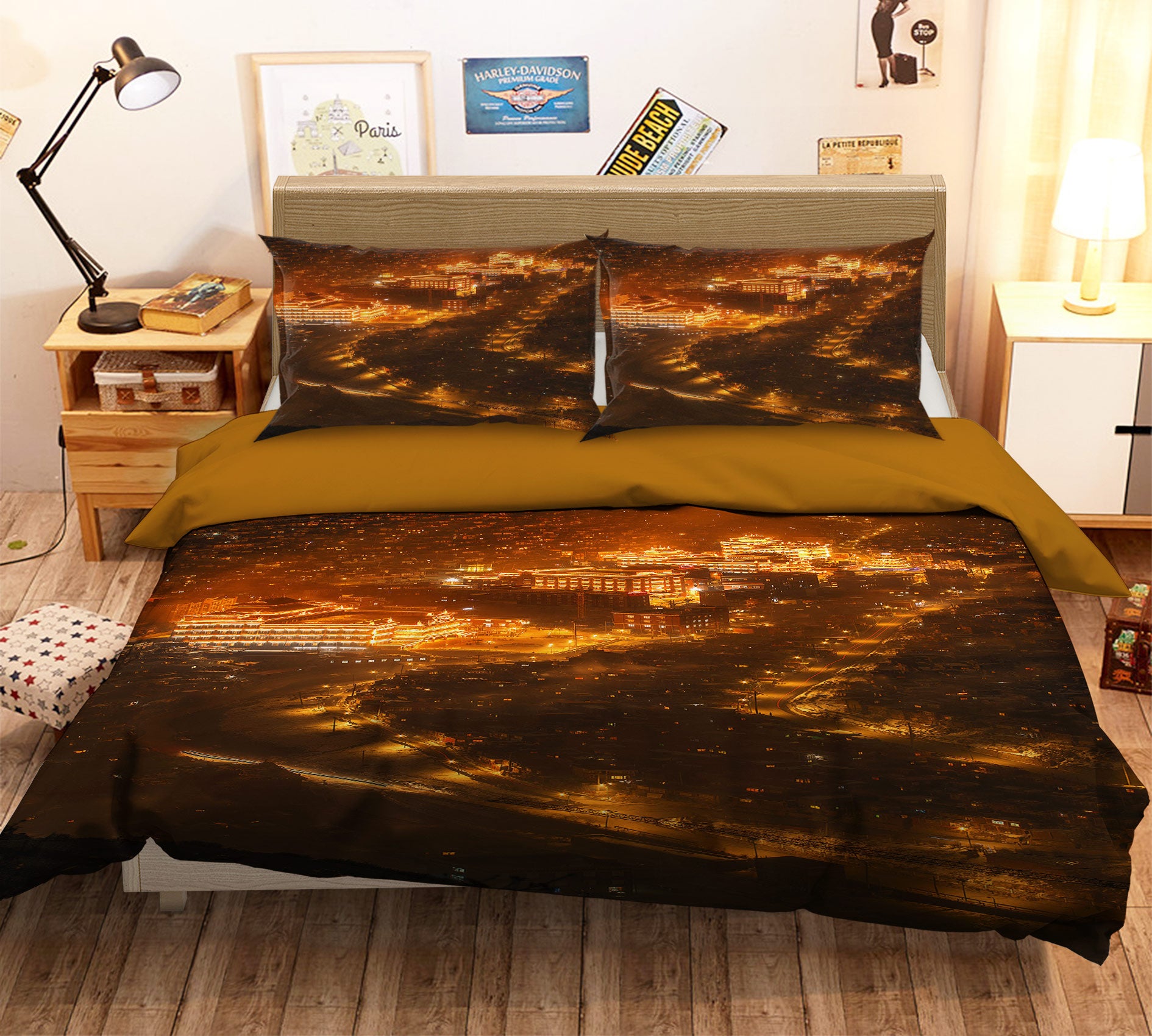 3D Light Vessel 16149 Bed Pillowcases Quilt