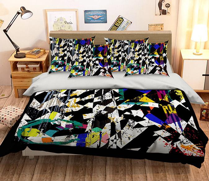 3D Black And White 152 Bed Pillowcases Quilt Wallpaper AJ Wallpaper 
