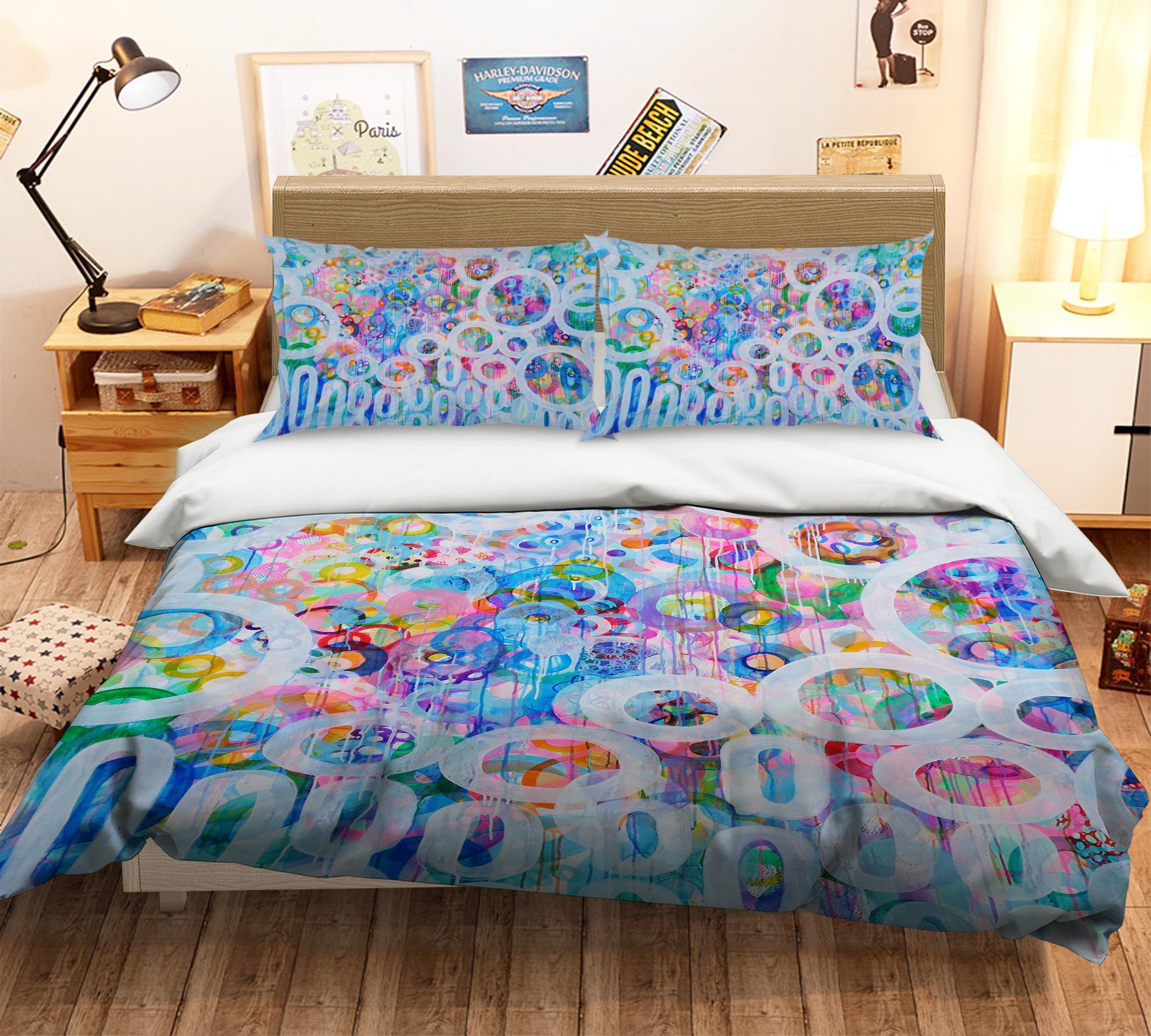 3D Colorful Circle 1132 Misako Chida Bedding Bed Pillowcases Quilt Cover Duvet Cover