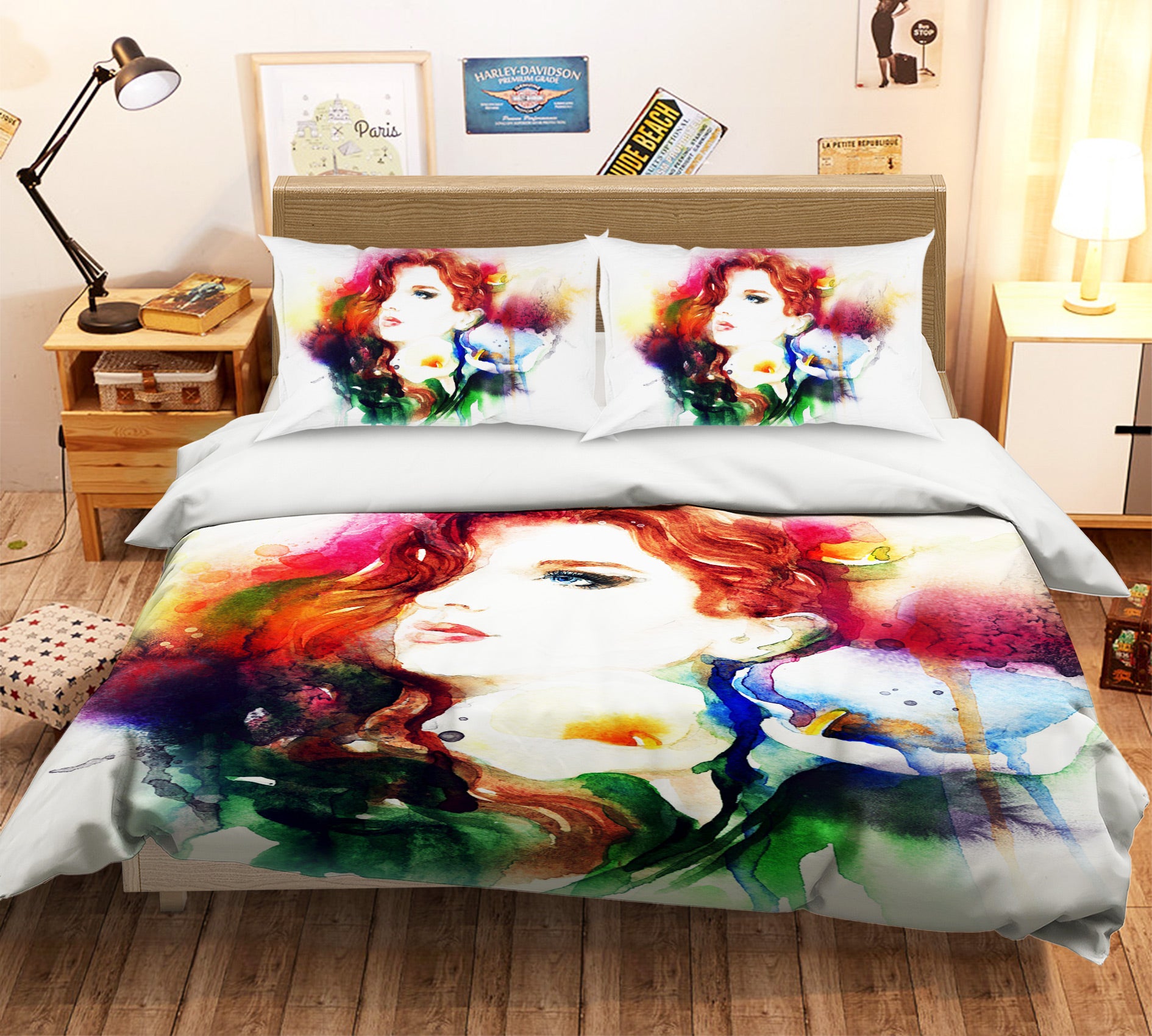 3D Oil Painting Model 011 Bed Pillowcases Quilt