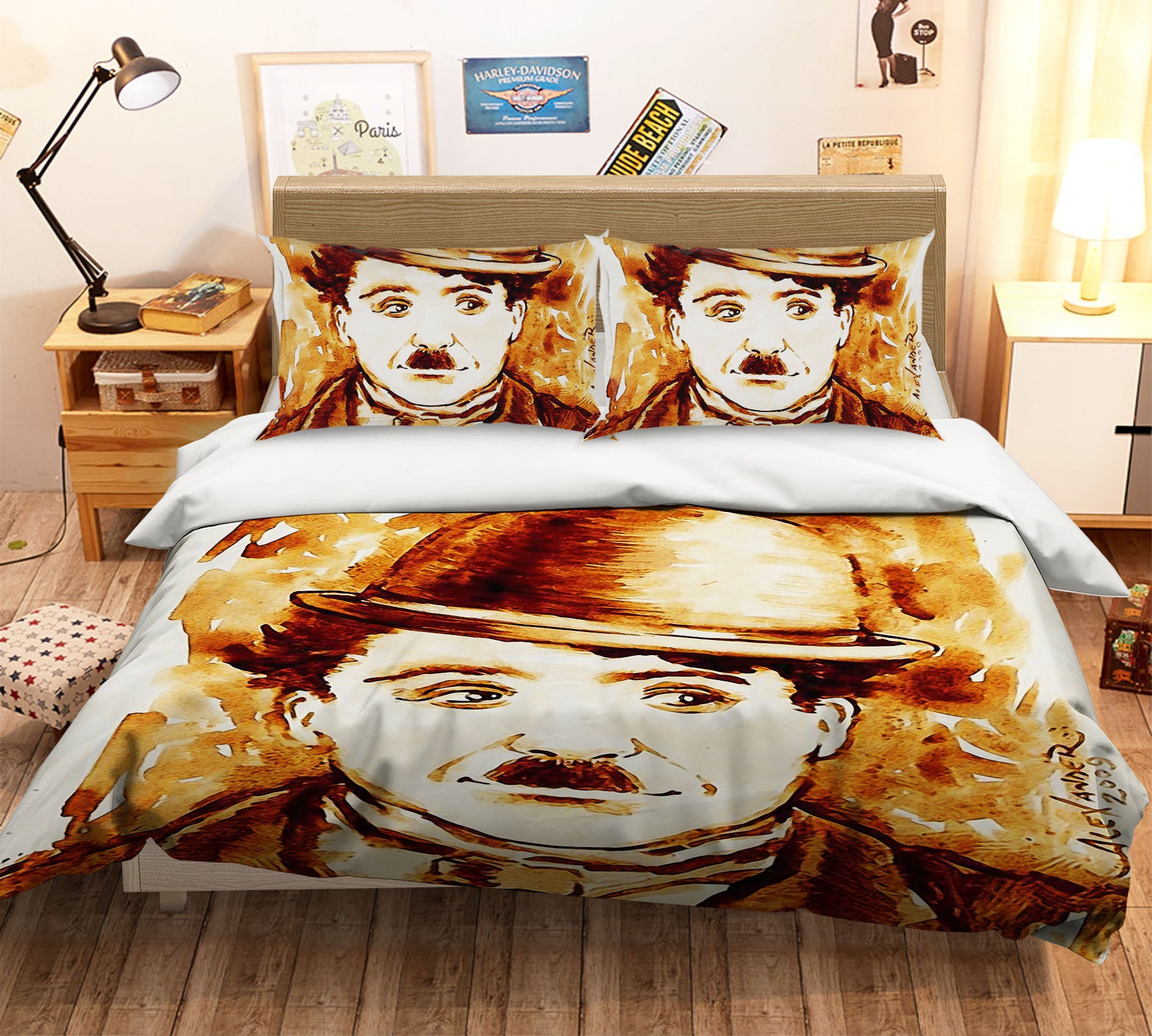 3D Chaplin 12140 Bed Pillowcases Quilt
