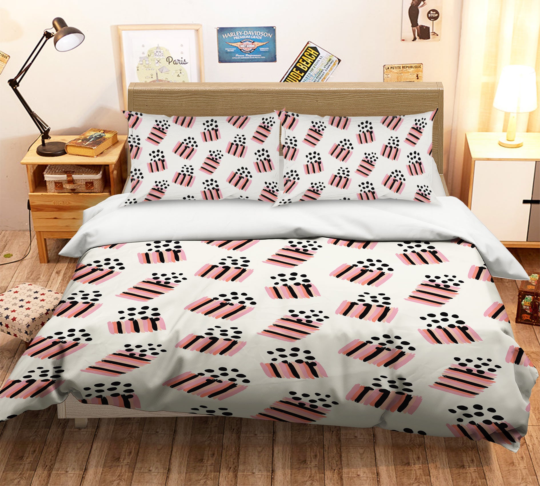 3D Pink Black Pattern 109168 Kashmira Jayaprakash Bedding Bed Pillowcases Quilt