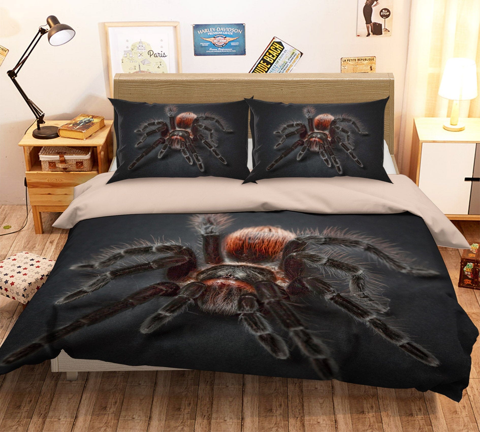 3D Poison Spider 1943 Bed Pillowcases Quilt Quiet Covers AJ Creativity Home 