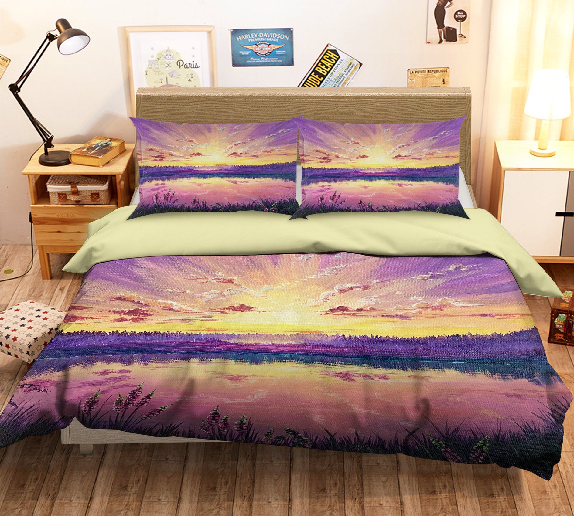 3D Sky Lake Surface 1762 Marina Zotova Bedding Bed Pillowcases Quilt