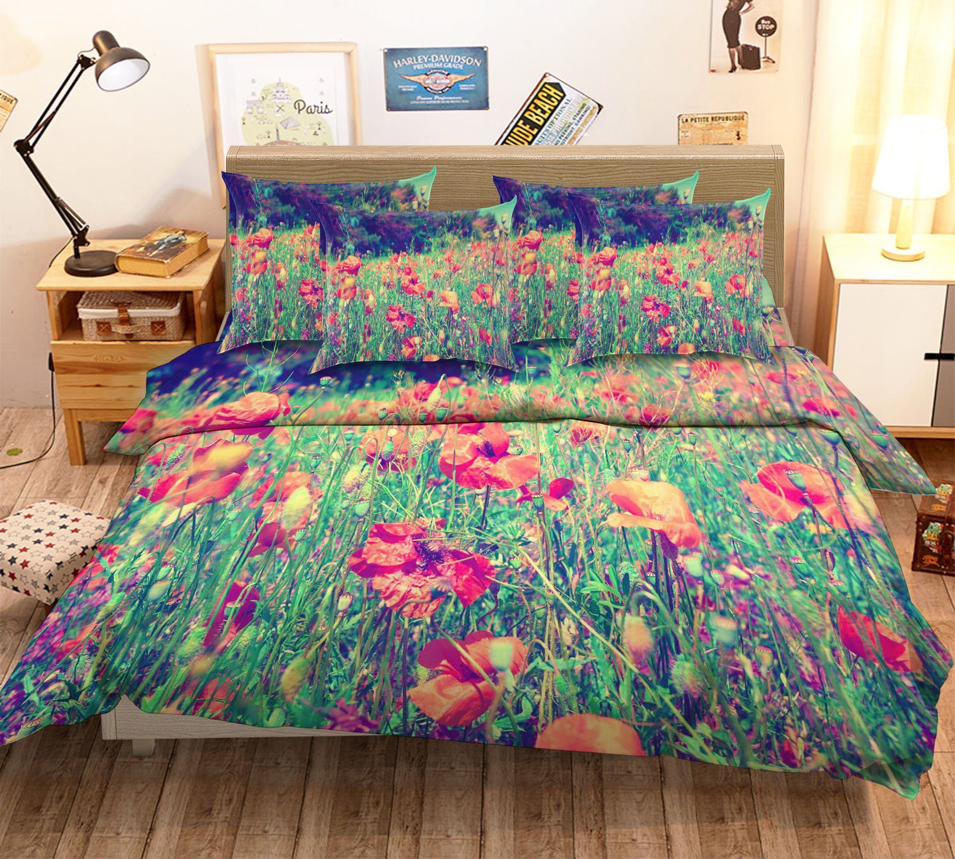 3D Weeds Flowers 47 Bed Pillowcases Quilt Wallpaper AJ Wallpaper 