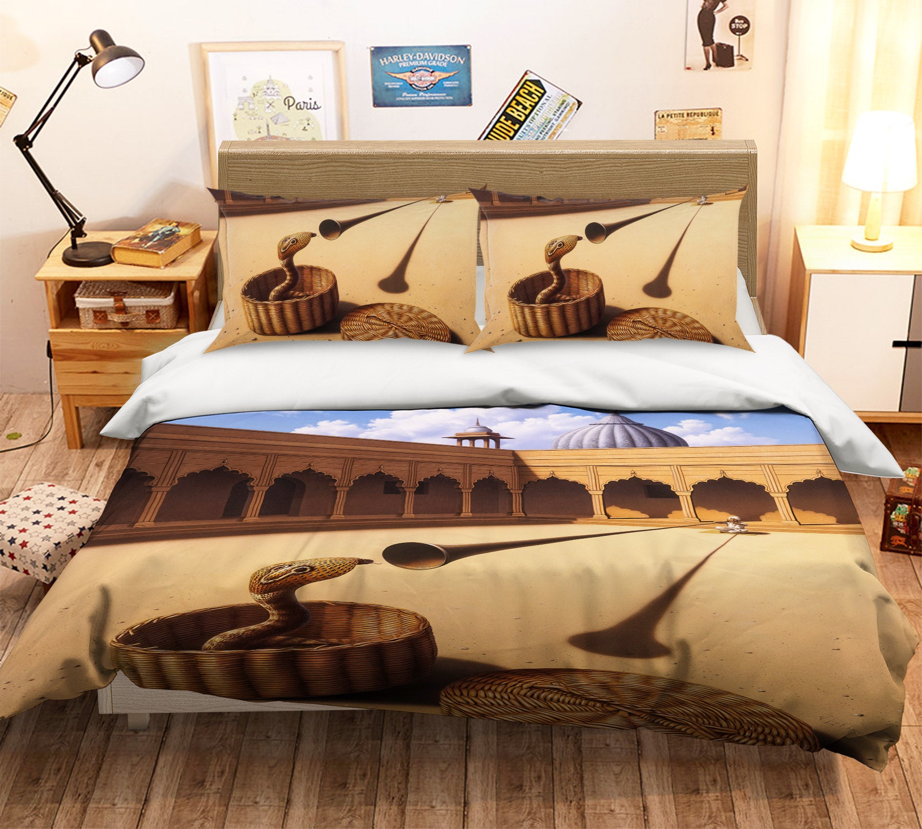 3D Snake Charmer 86044 Jerry LoFaro bedding Bed Pillowcases Quilt