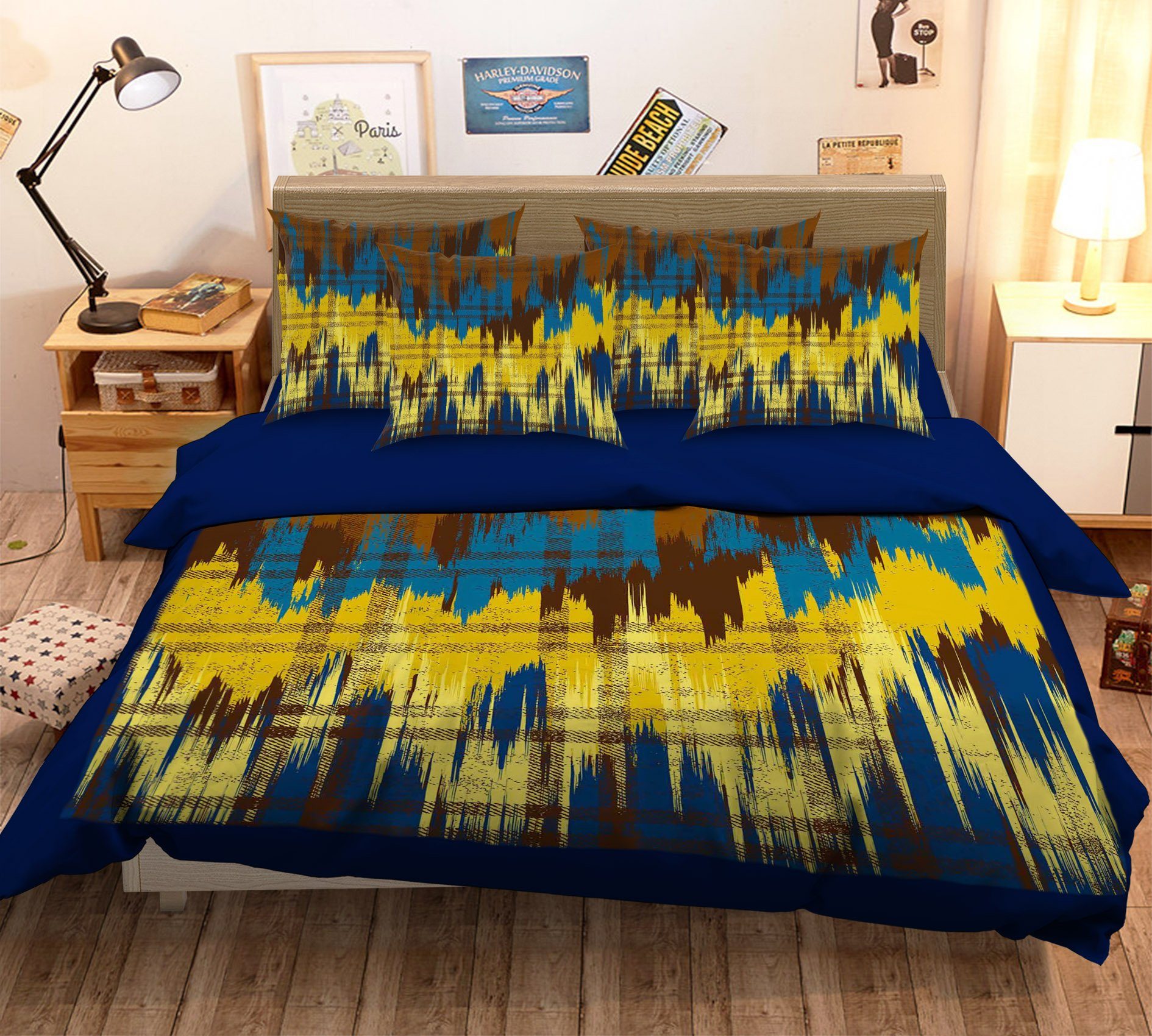 3D Wave Line 0632 Bed Pillowcases Quilt Wallpaper AJ Wallpaper 