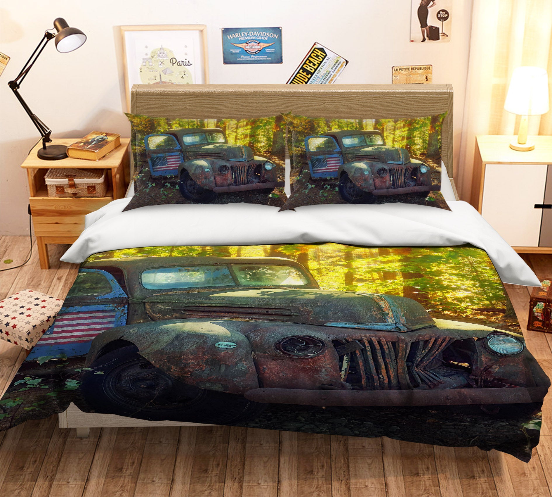 3D Scrap Car 86026 Jerry LoFaro bedding Bed Pillowcases Quilt