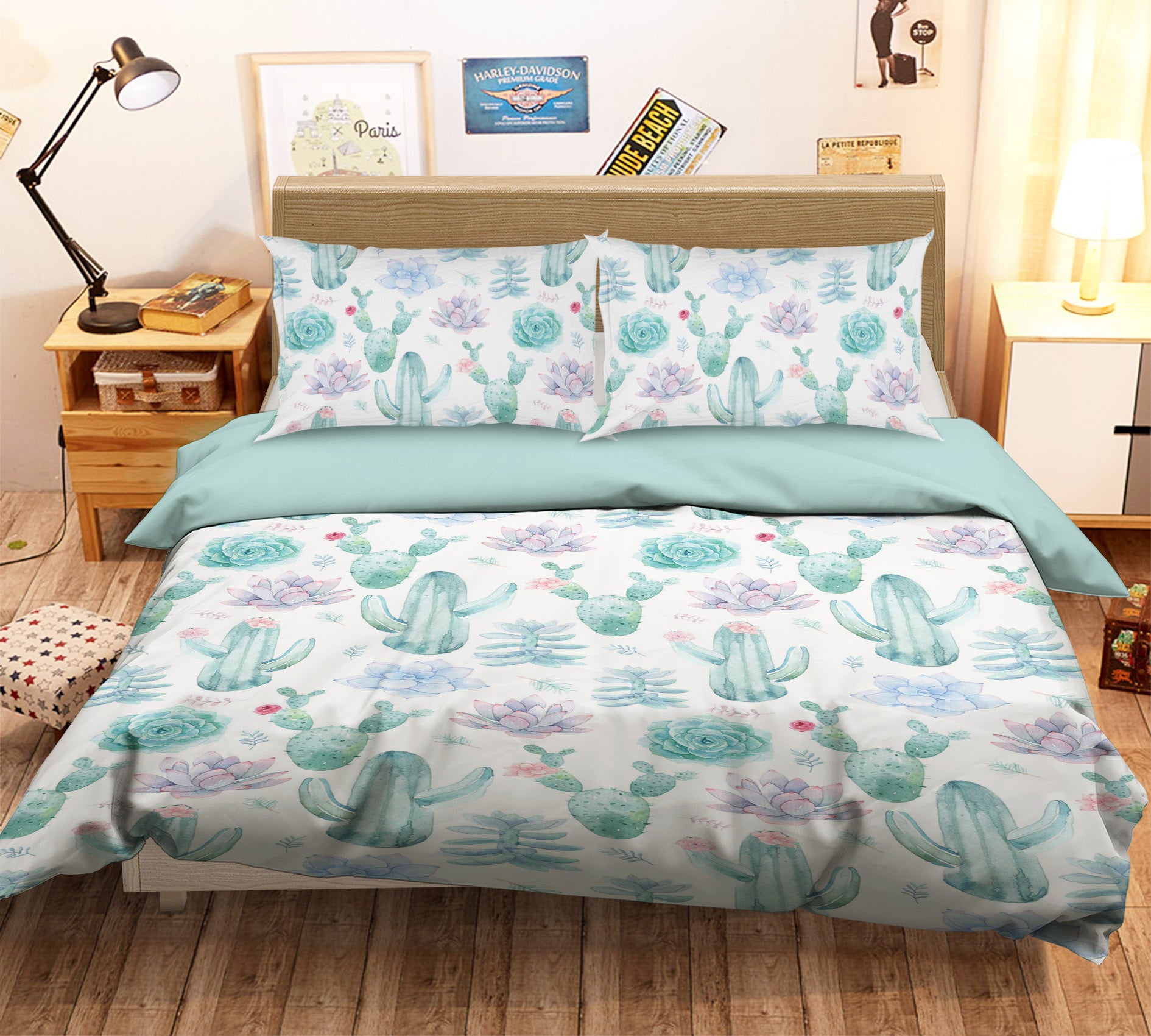 3D Cactus 18194 Uta Naumann Bedding Bed Pillowcases Quilt