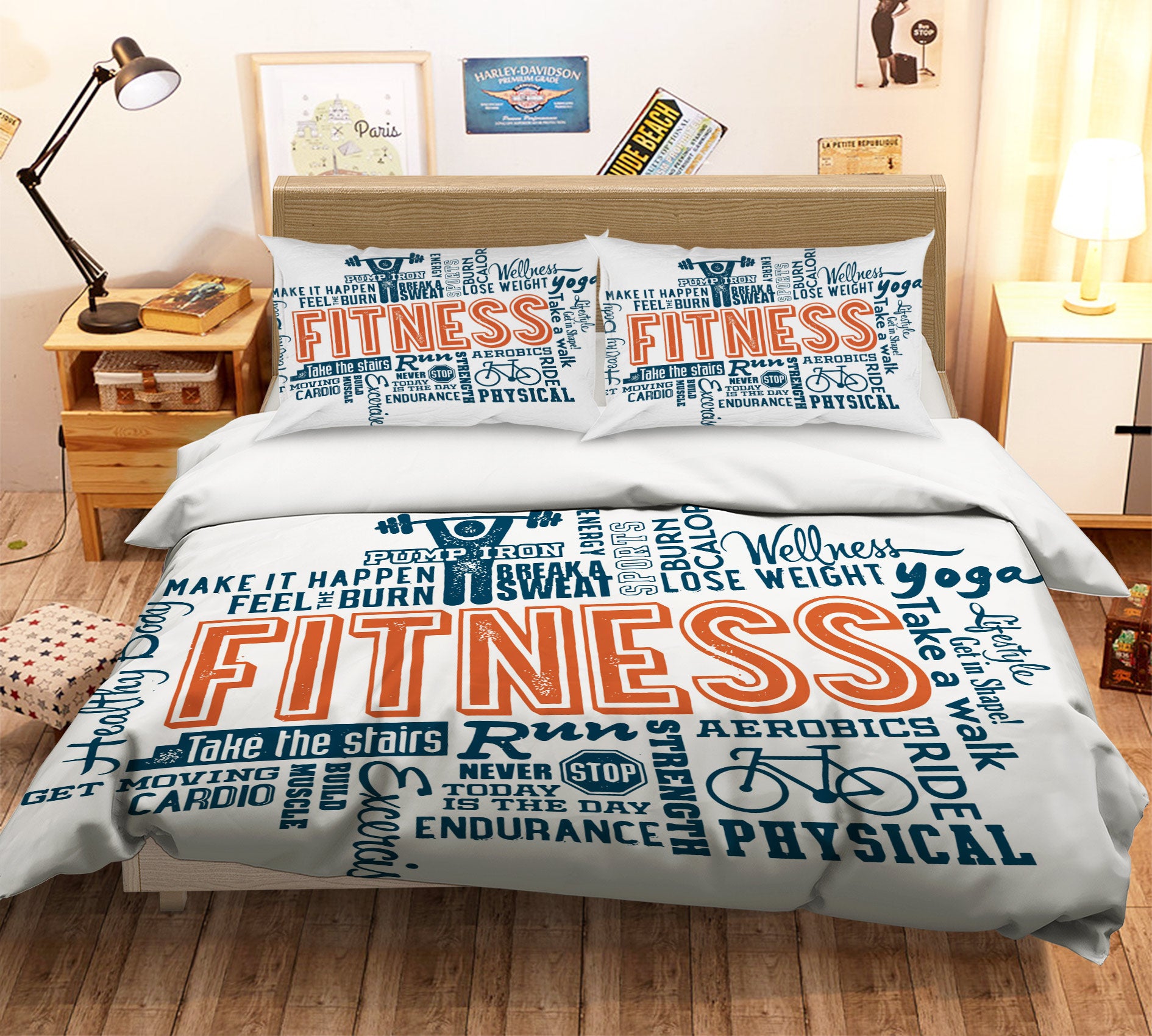 3D English 14131 Bed Pillowcases Quilt