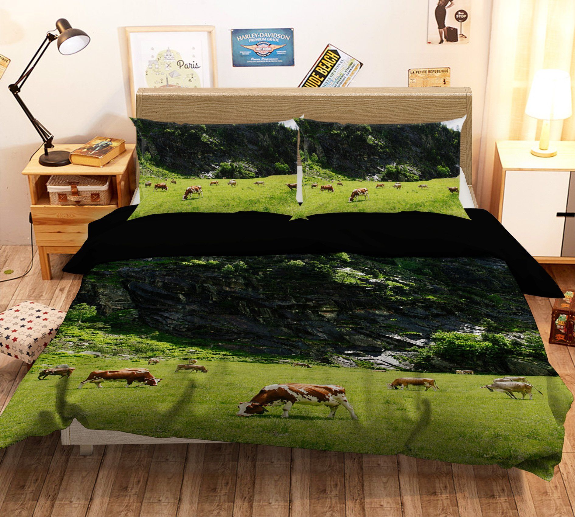 3D Prairie Horse 1903 Bed Pillowcases Quilt Quiet Covers AJ Creativity Home 