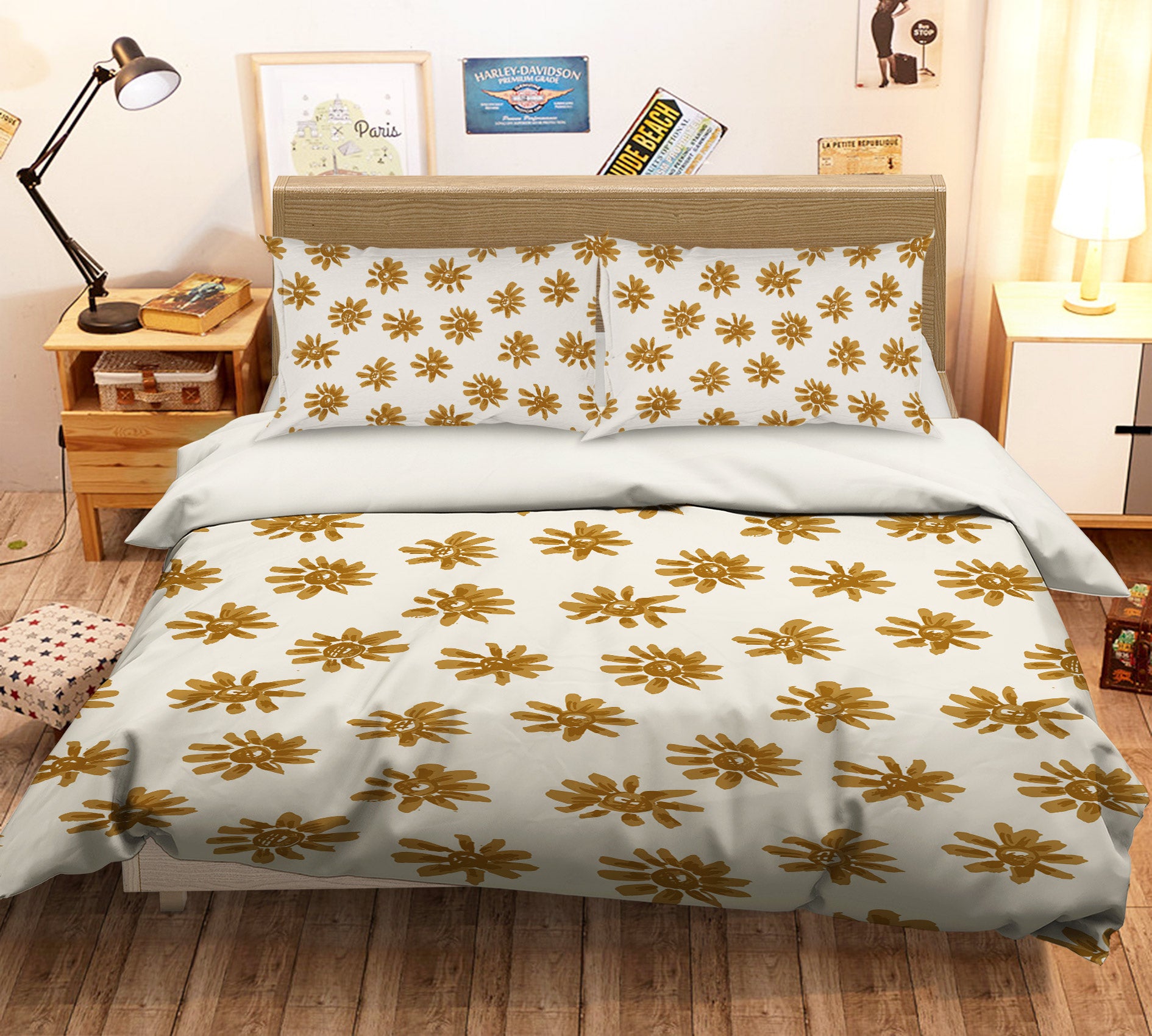 3D Brown Flowers 109139 Kashmira Jayaprakash Bedding Bed Pillowcases Quilt