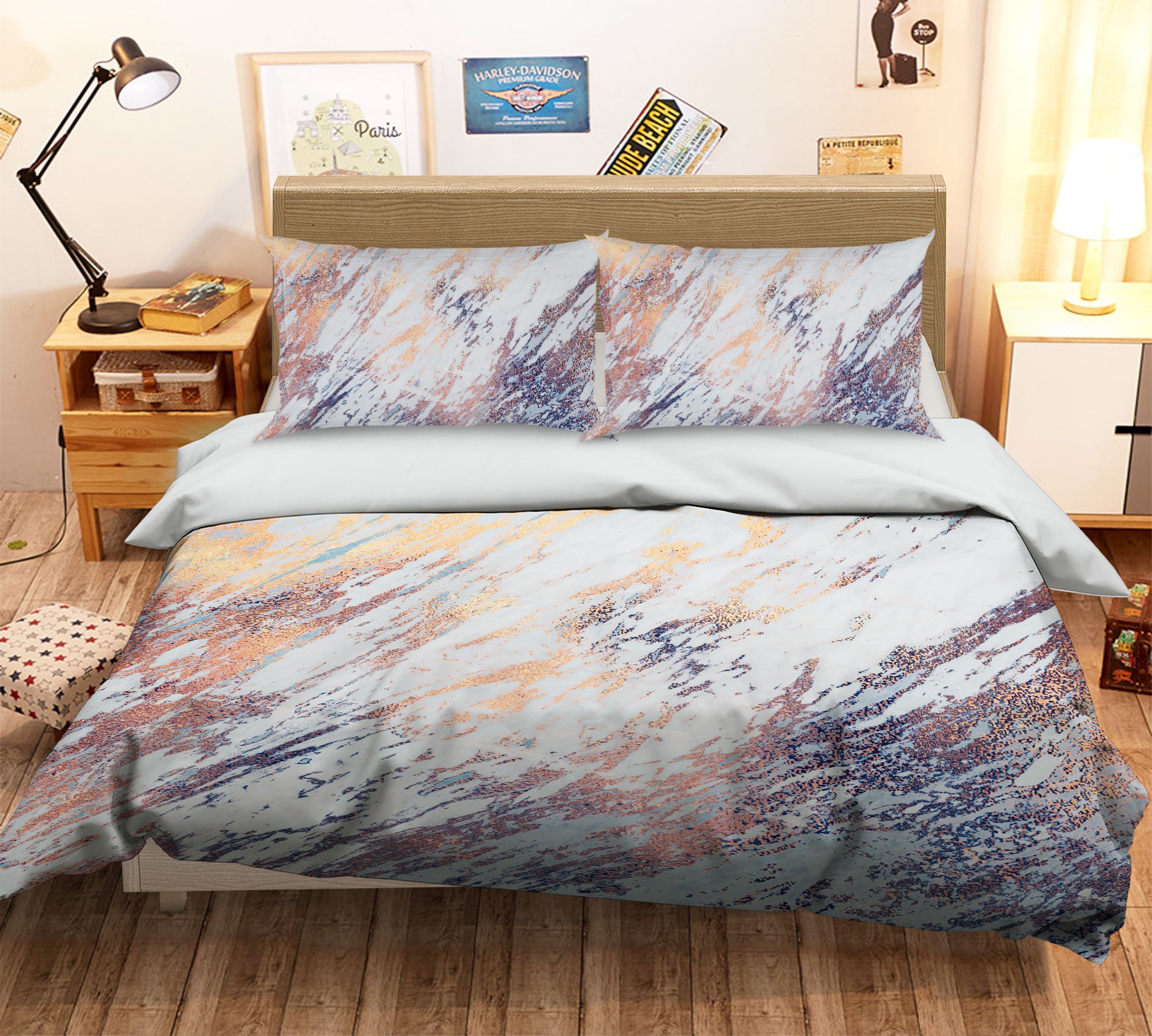 3D Texture 16153 Bed Pillowcases Quilt