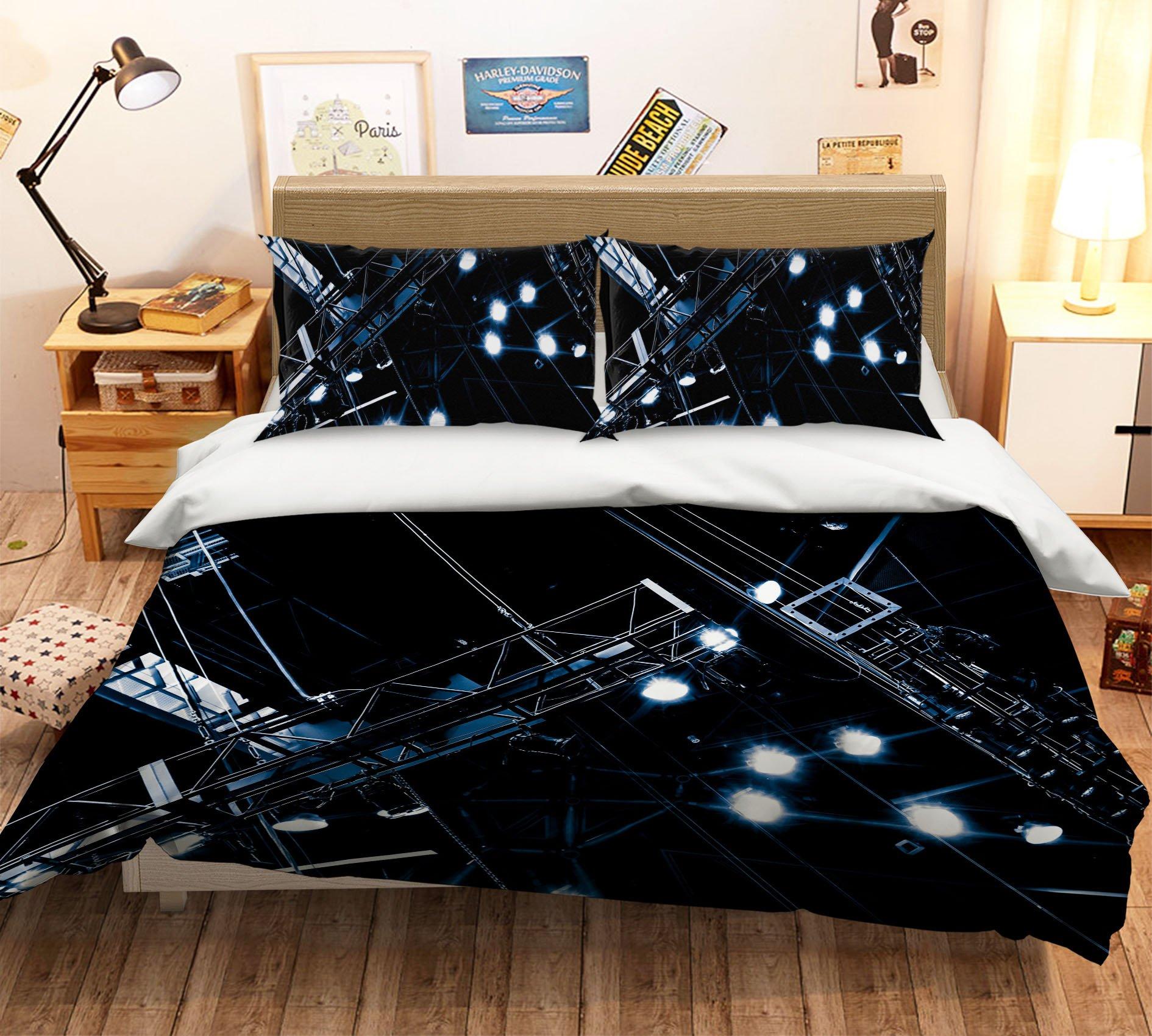 3D Bright Light 2003 Noirblanc777 Bedding Bed Pillowcases Quilt Quiet Covers AJ Creativity Home 