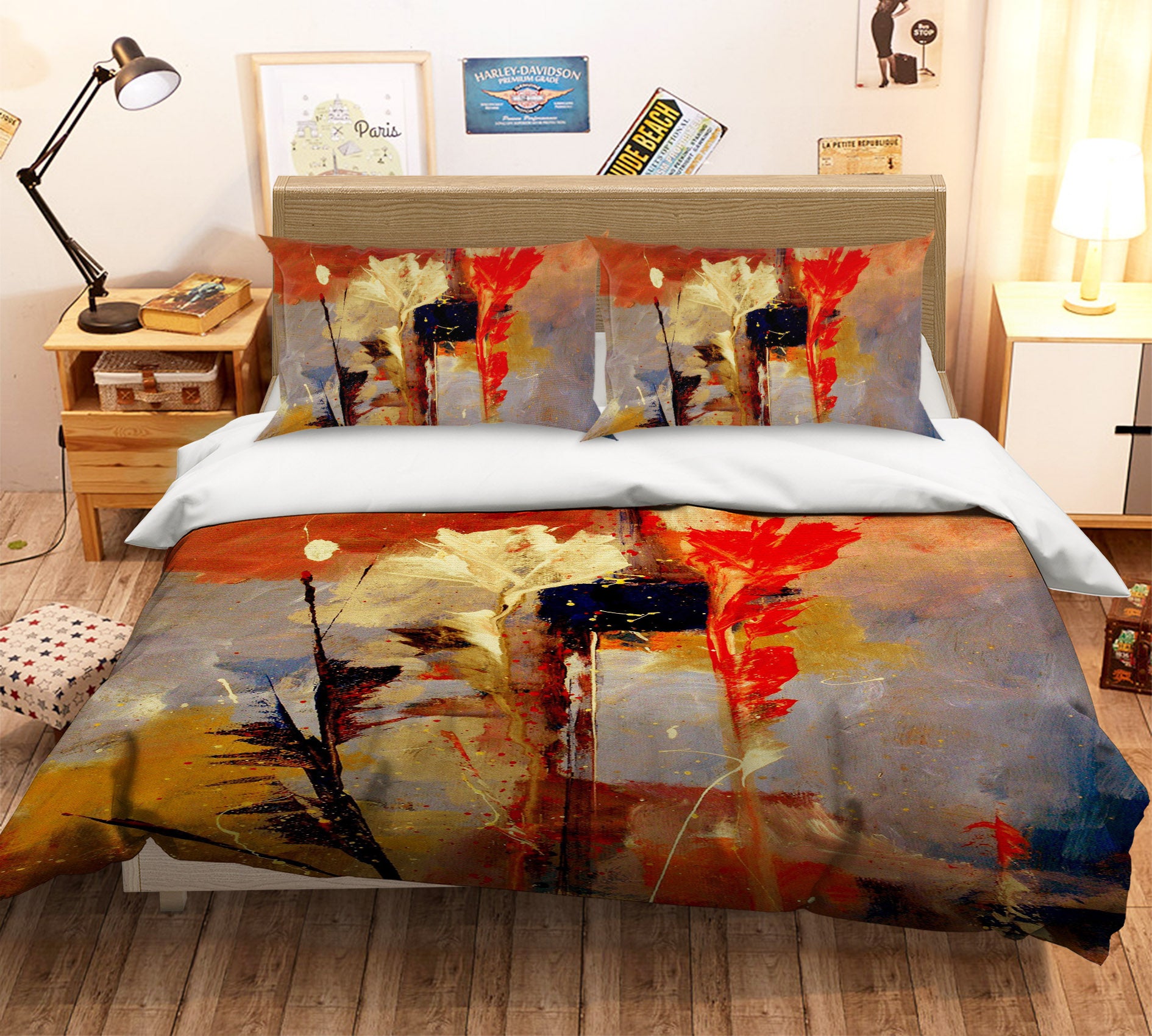 3D Abstract 12173 Bed Pillowcases Quilt