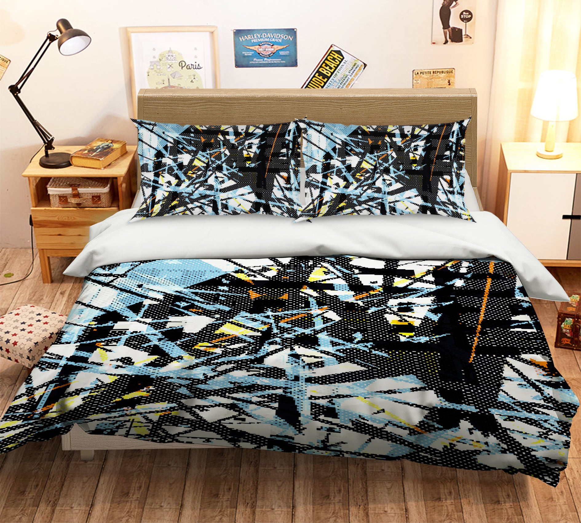 3D Stripes 14040 Bed Pillowcases Quilt