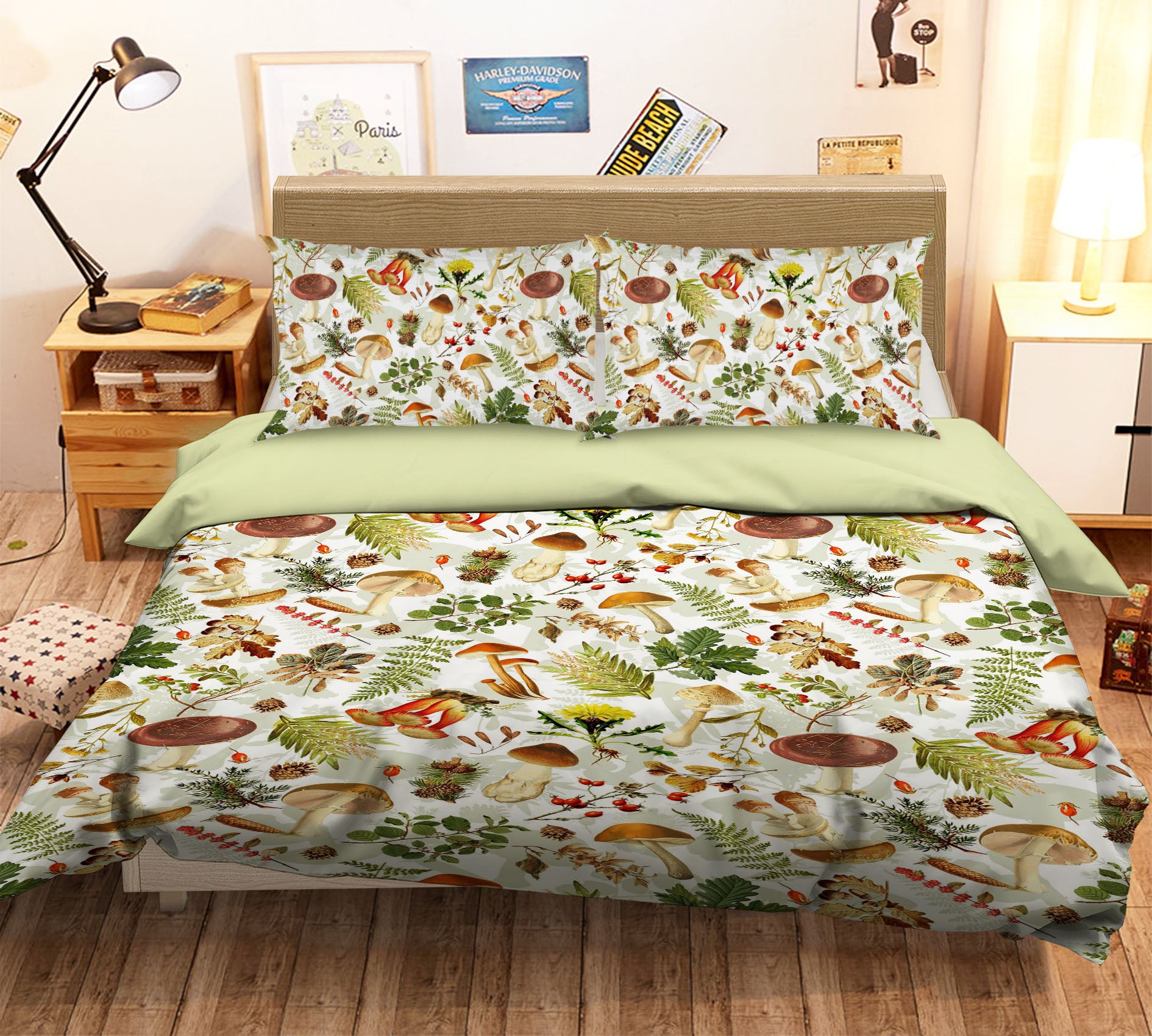3D Mushroom Pattern 18210 Uta Naumann Bedding Bed Pillowcases Quilt