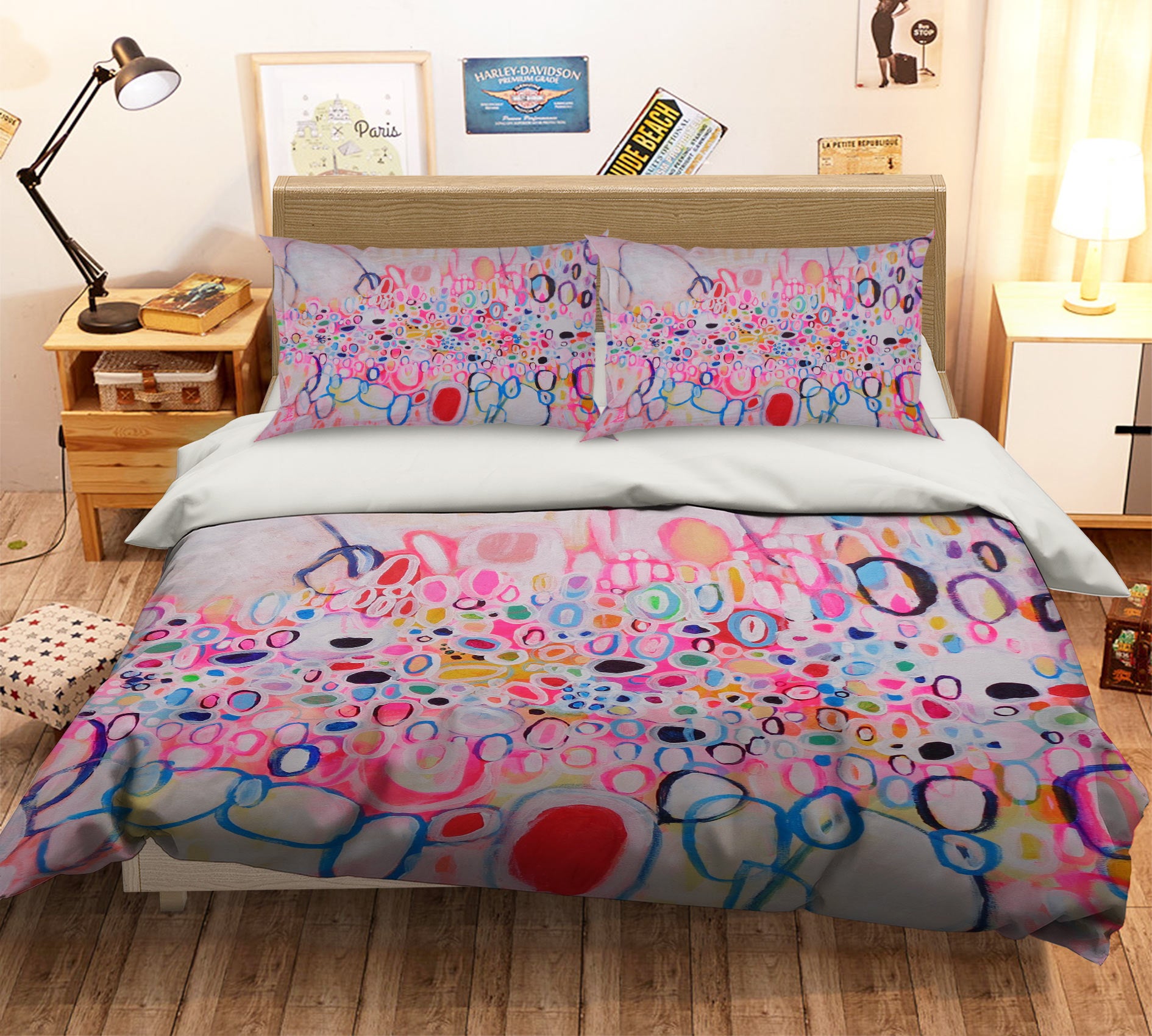 3D Colorful Circle 1217 Misako Chida Bedding Bed Pillowcases Quilt Cover Duvet Cover
