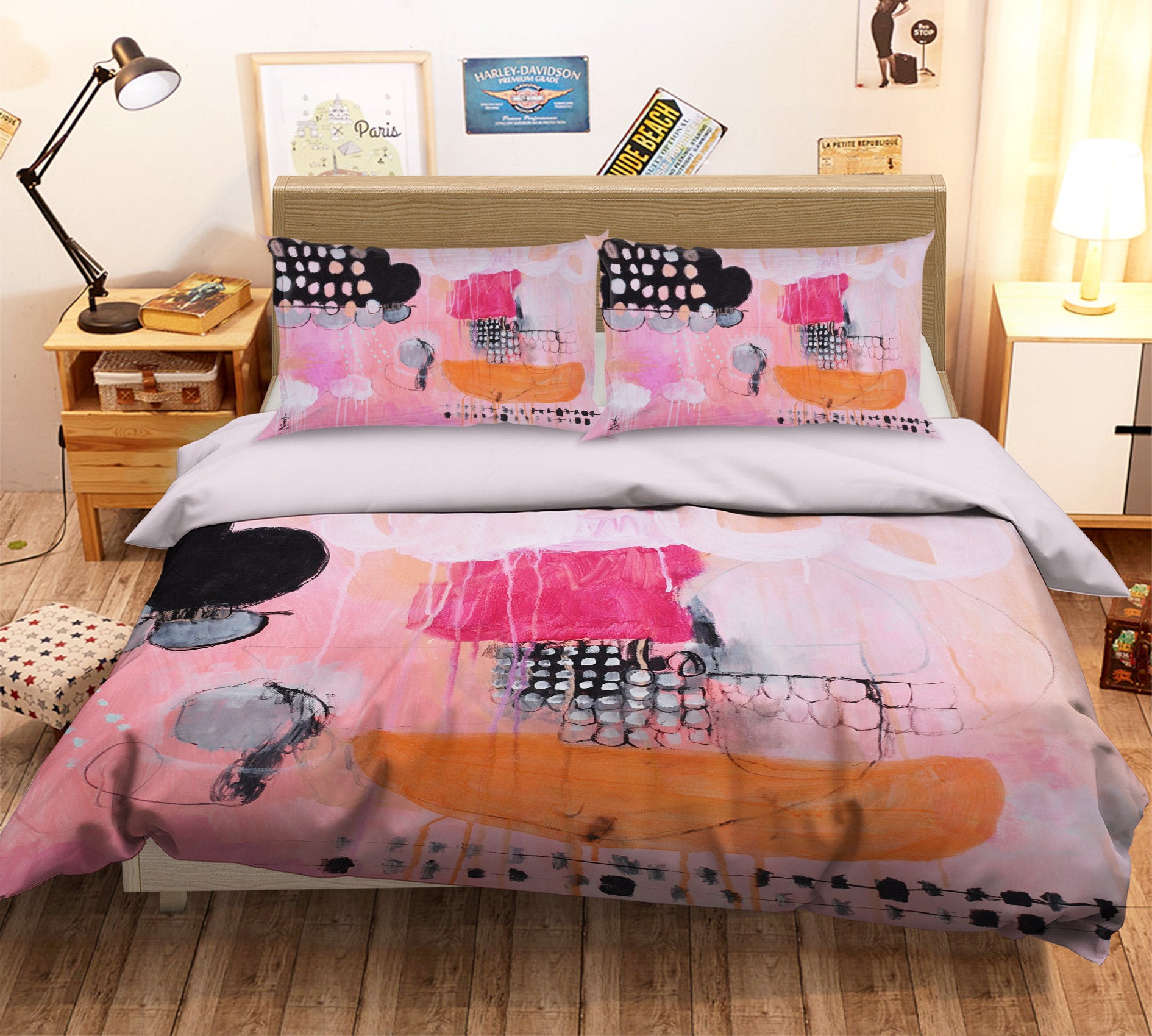 3D Orange Boat 1182 Misako Chida Bedding Bed Pillowcases Quilt Cover Duvet Cover