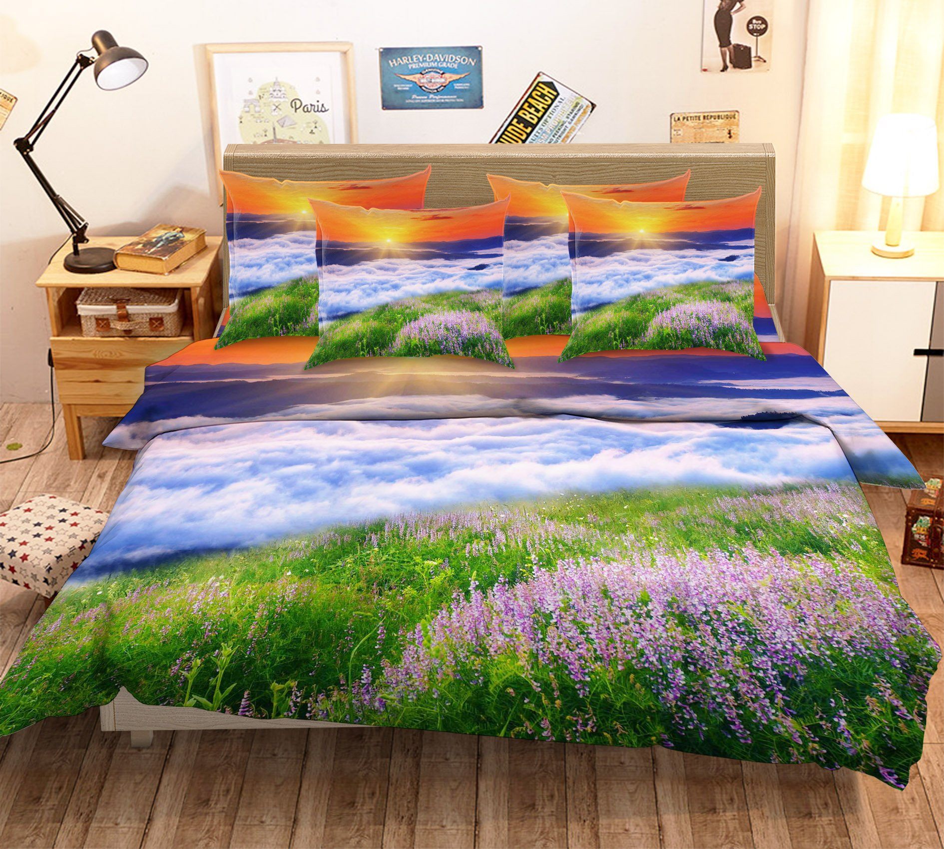 3D Sunrise Scenery 17 Bed Pillowcases Quilt Wallpaper AJ Wallpaper 