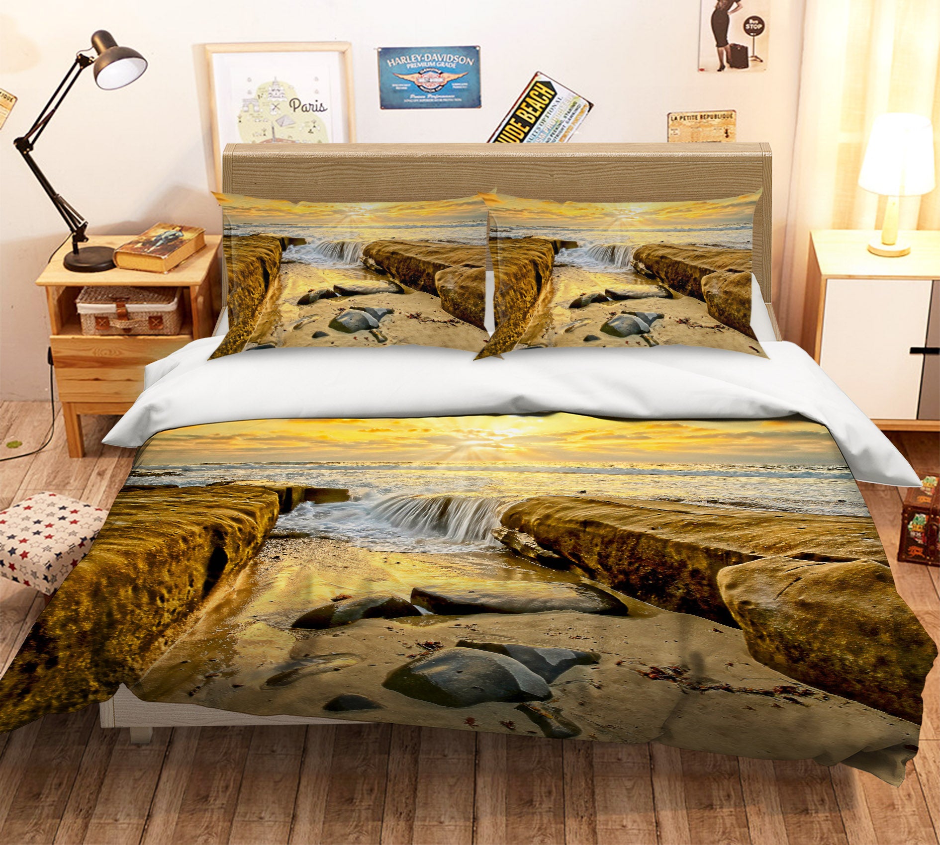 3D Stone Water 62016 Kathy Barefield Bedding Bed Pillowcases Quilt