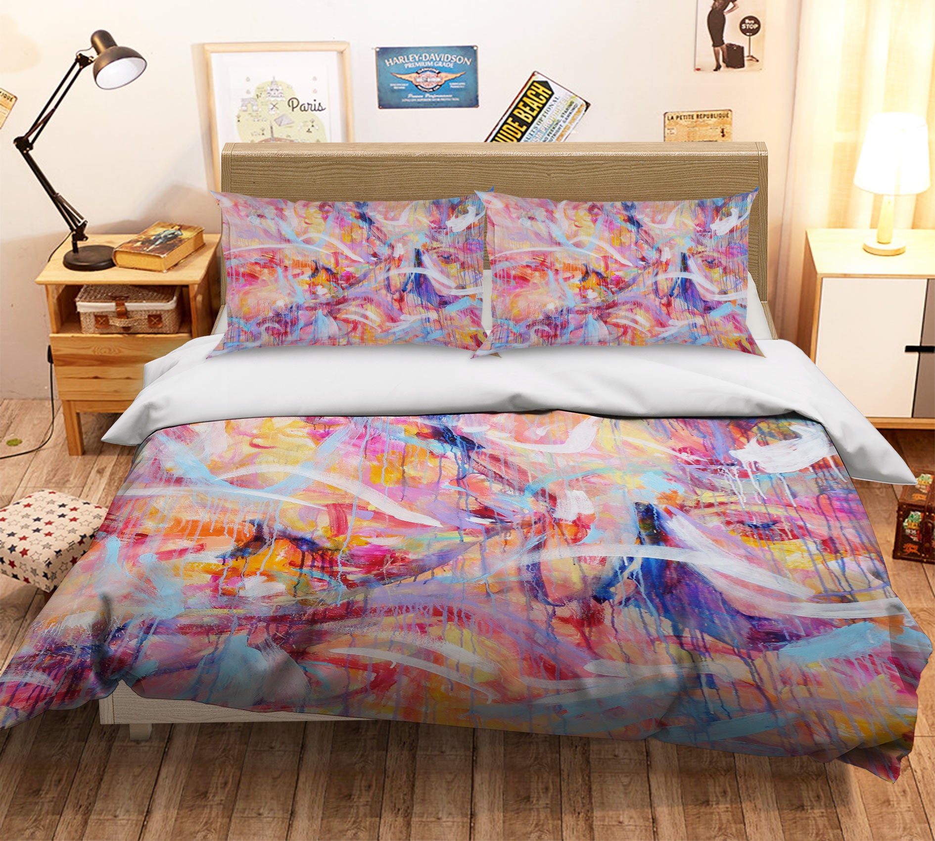 3D Colorful Graffiti 1211 Misako Chida Bedding Bed Pillowcases Quilt Cover Duvet Cover