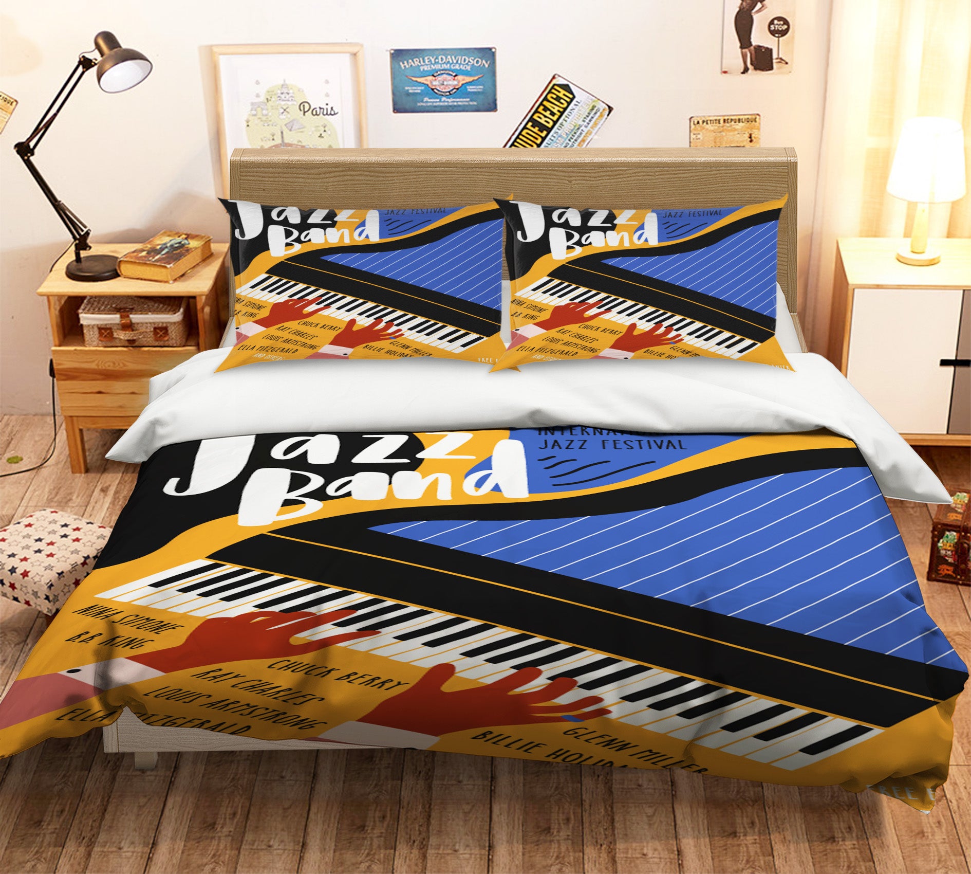 3D Piano 14226 Bed Pillowcases Quilt