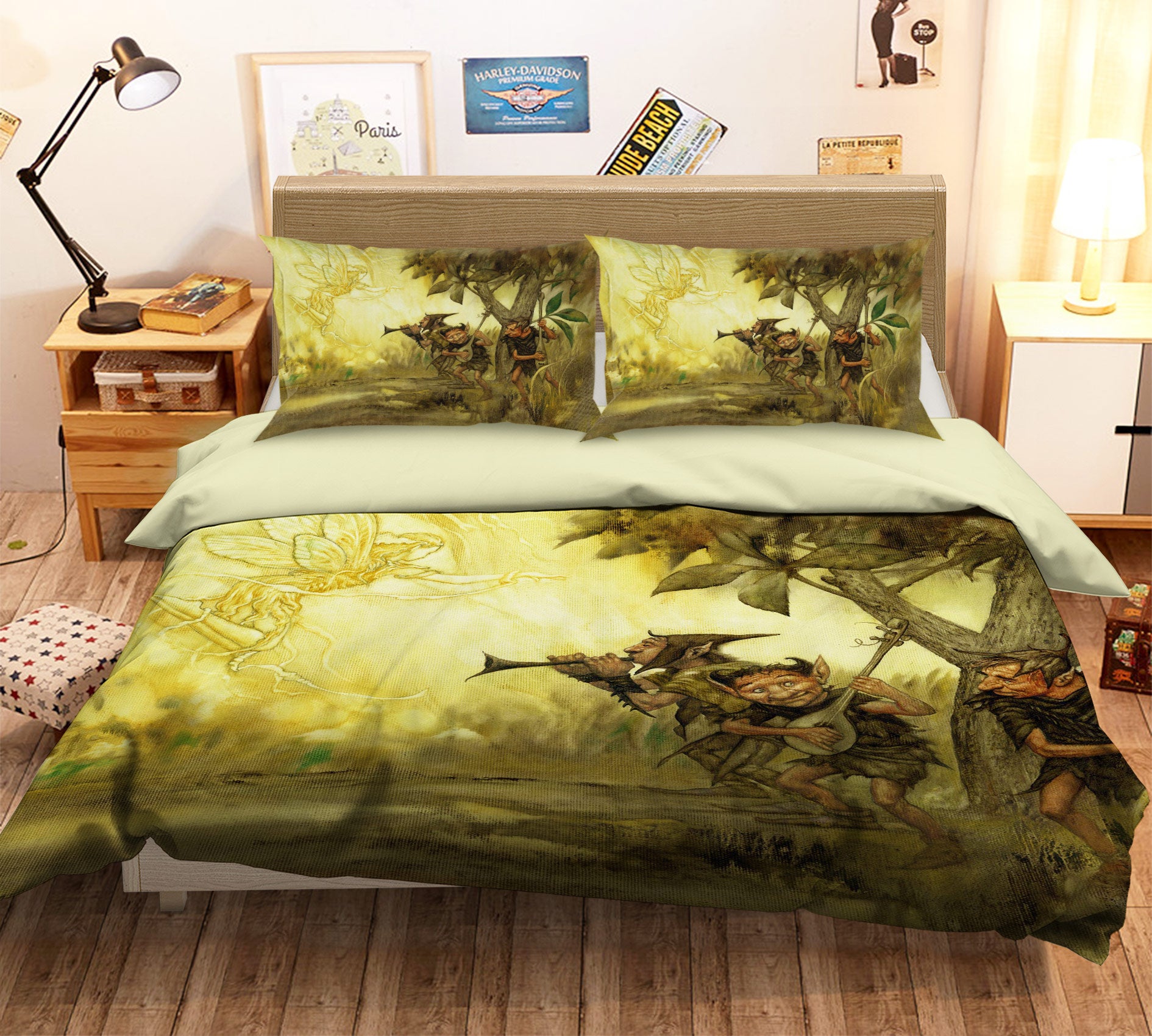 3D Tree Grass Dwarf 7004 Ciruelo Bedding Bed Pillowcases Quilt