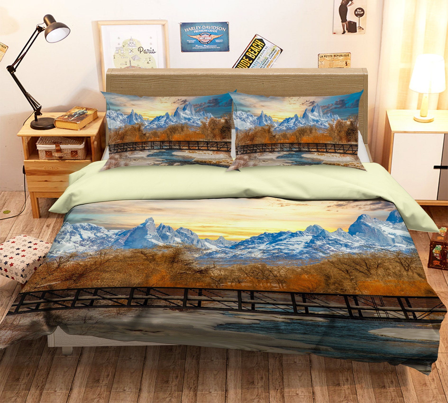 3D Snow Mountain 8580 Beth Sheridan Bedding Bed Pillowcases Quilt