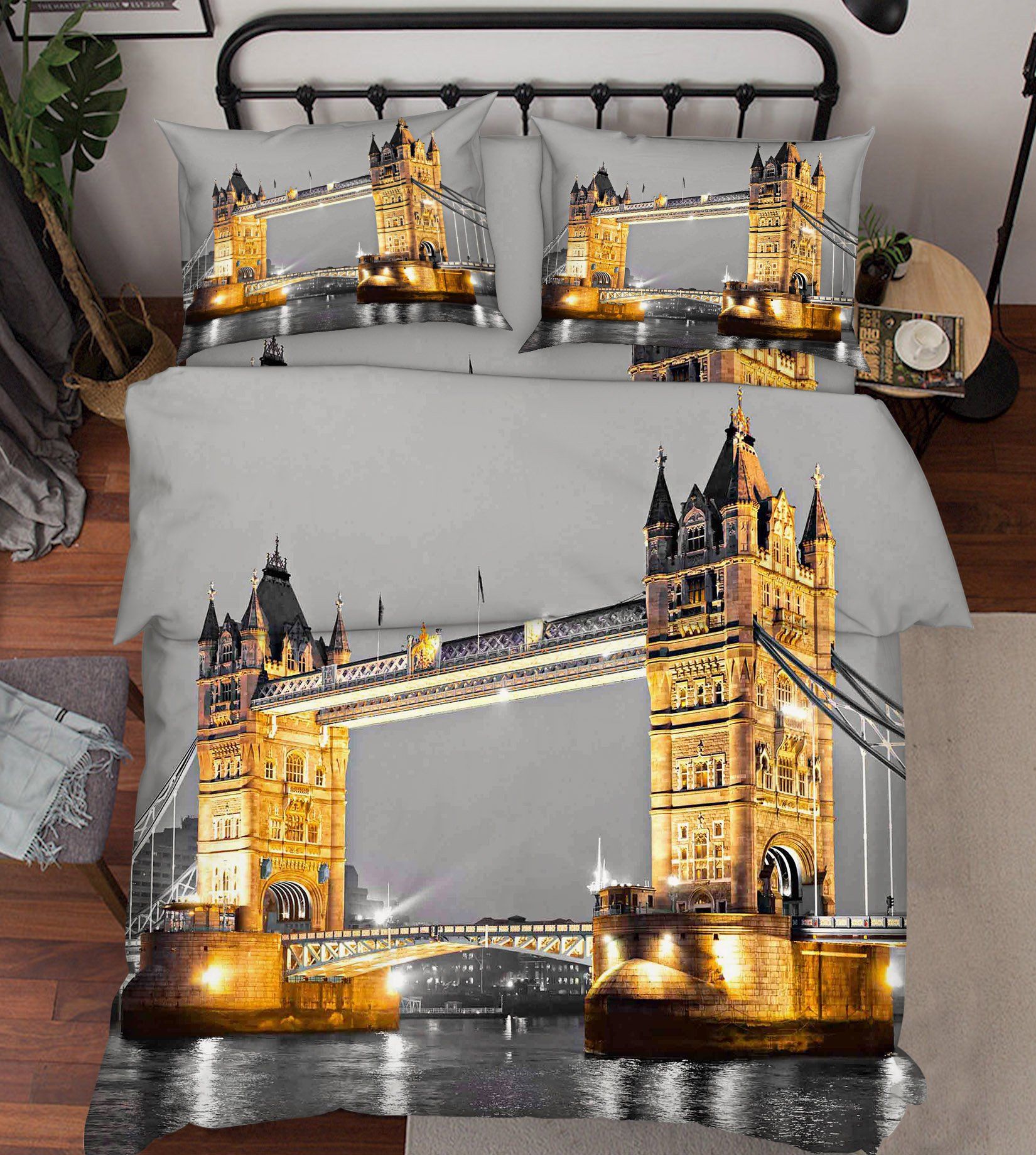 3D London Tower Bridge 6 Bed Pillowcases Quilt Wallpaper AJ Wallpaper 