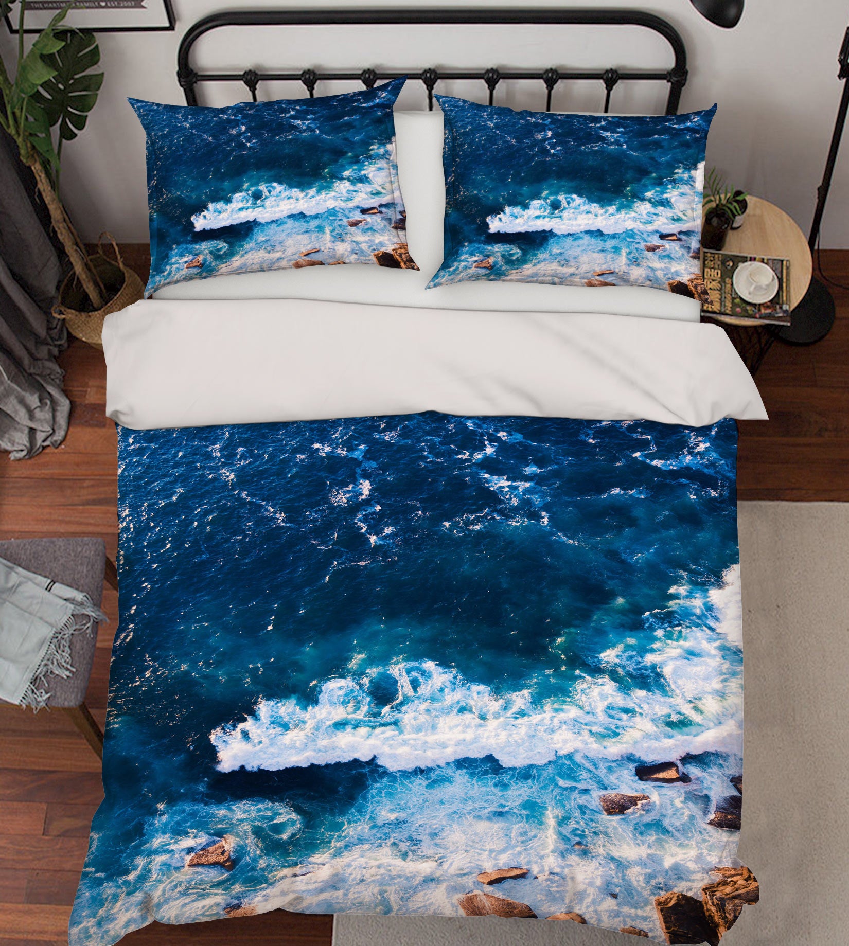 3D Sea Tide 15133 Bed Pillowcases Quilt