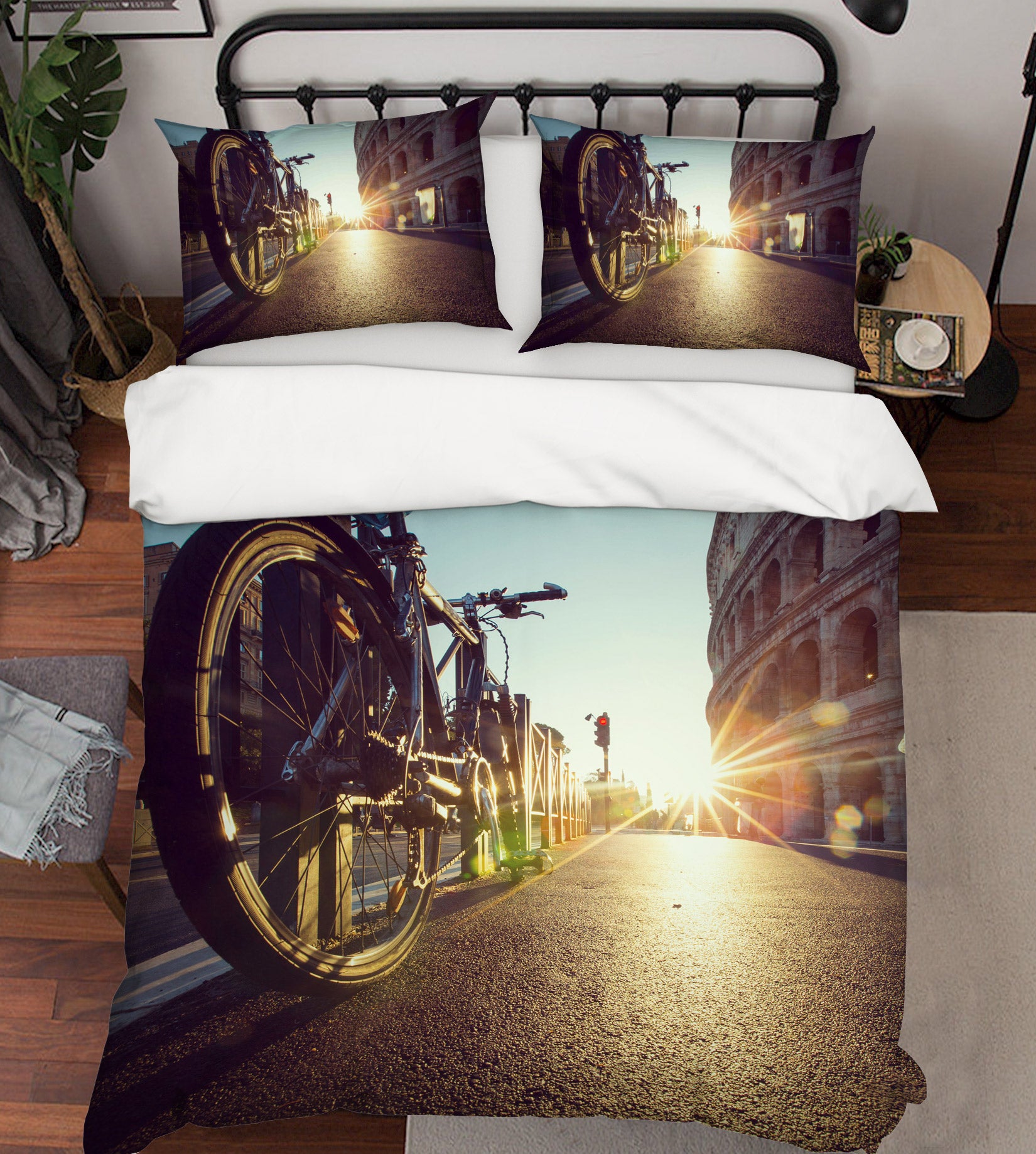 3D Bicycle 14158 Bed Pillowcases Quilt
