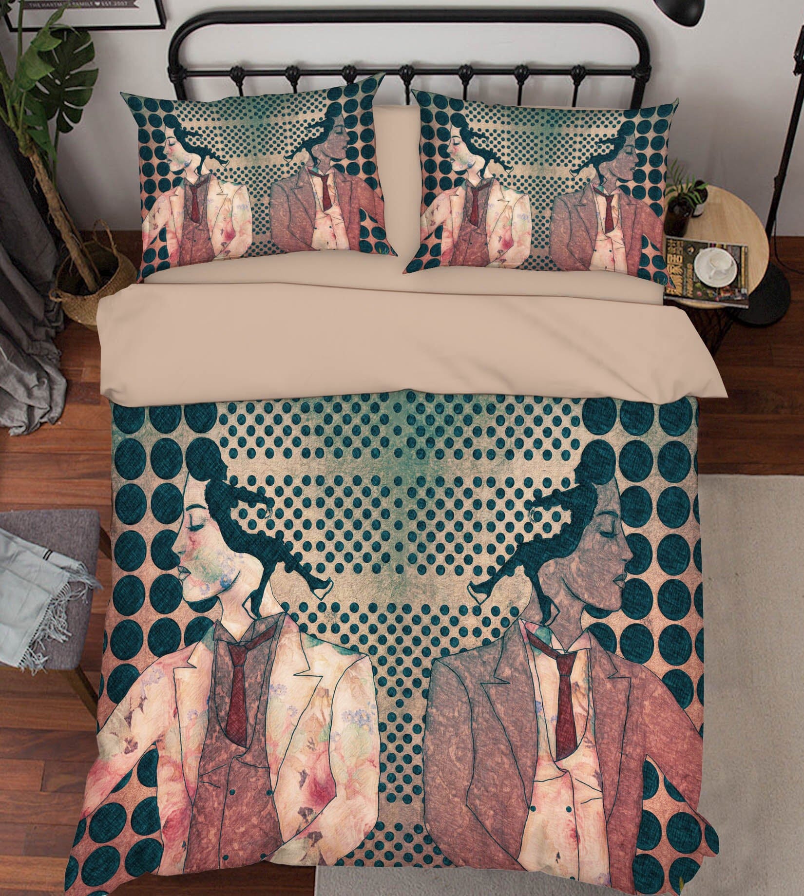 3D Suit Girl 2003 Marco Cavazzana Bedding Bed Pillowcases Quilt Quiet Covers AJ Creativity Home 