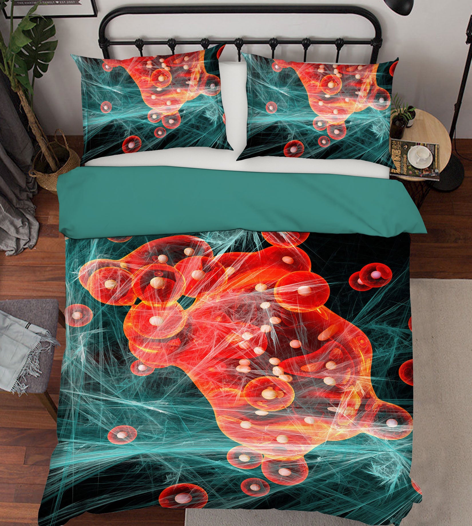 3D Red 12123 Bed Pillowcases Quilt