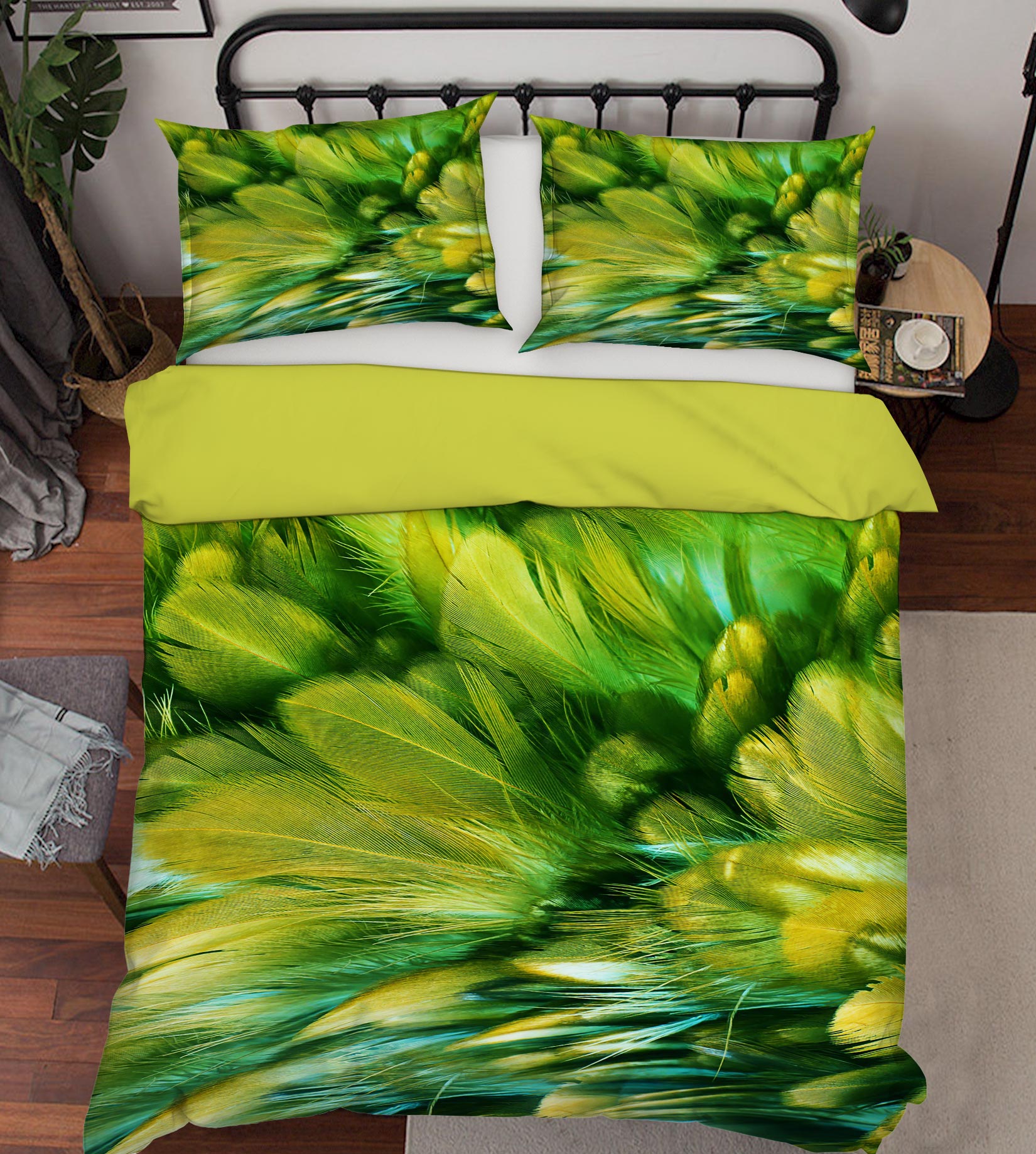 3D Feather 59220 Bed Pillowcases Quilt