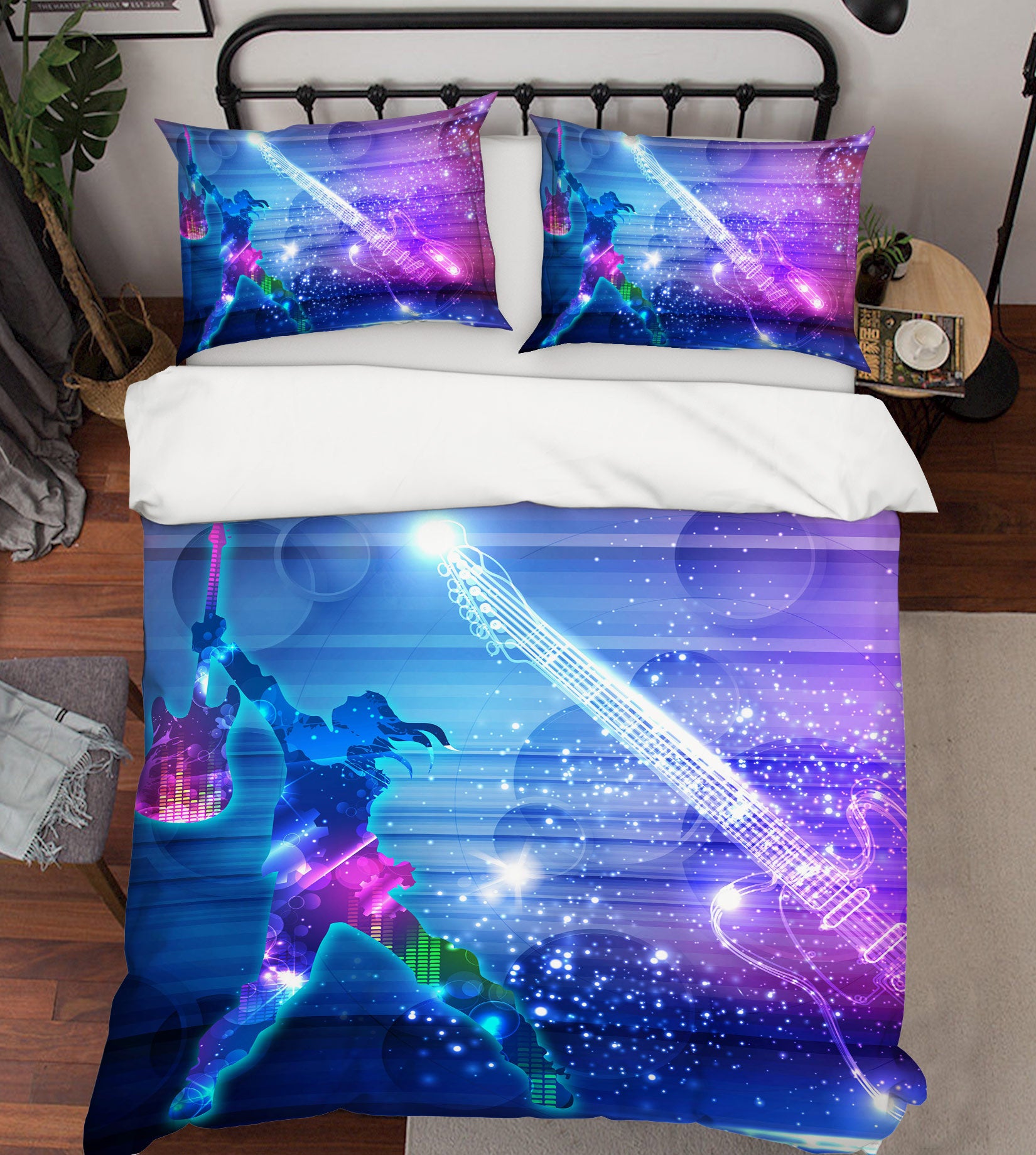 3D Electric Guitar 12042 Bed Pillowcases Quilt