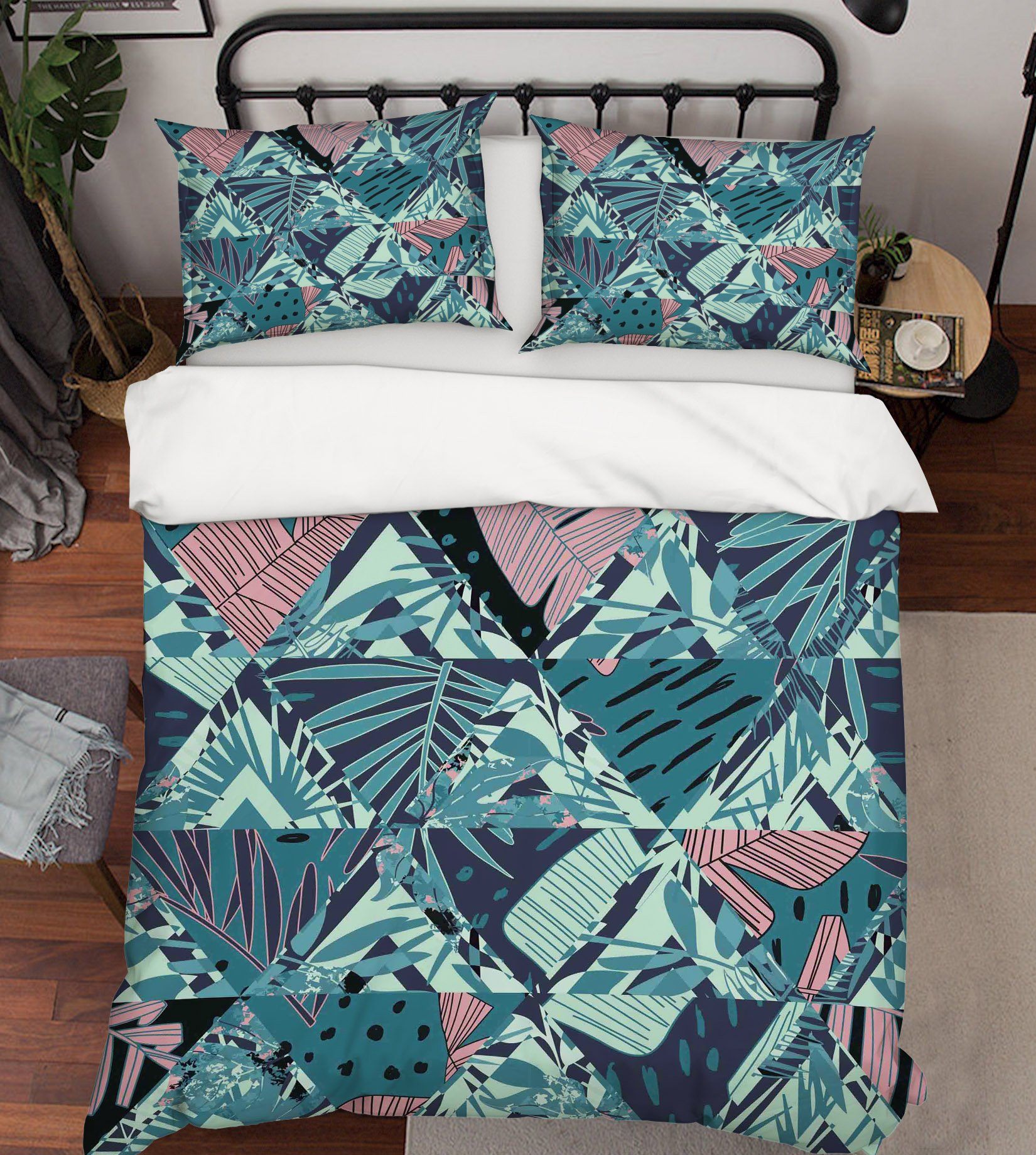 3D Triangle Plant 061 Bed Pillowcases Quilt Wallpaper AJ Wallpaper 
