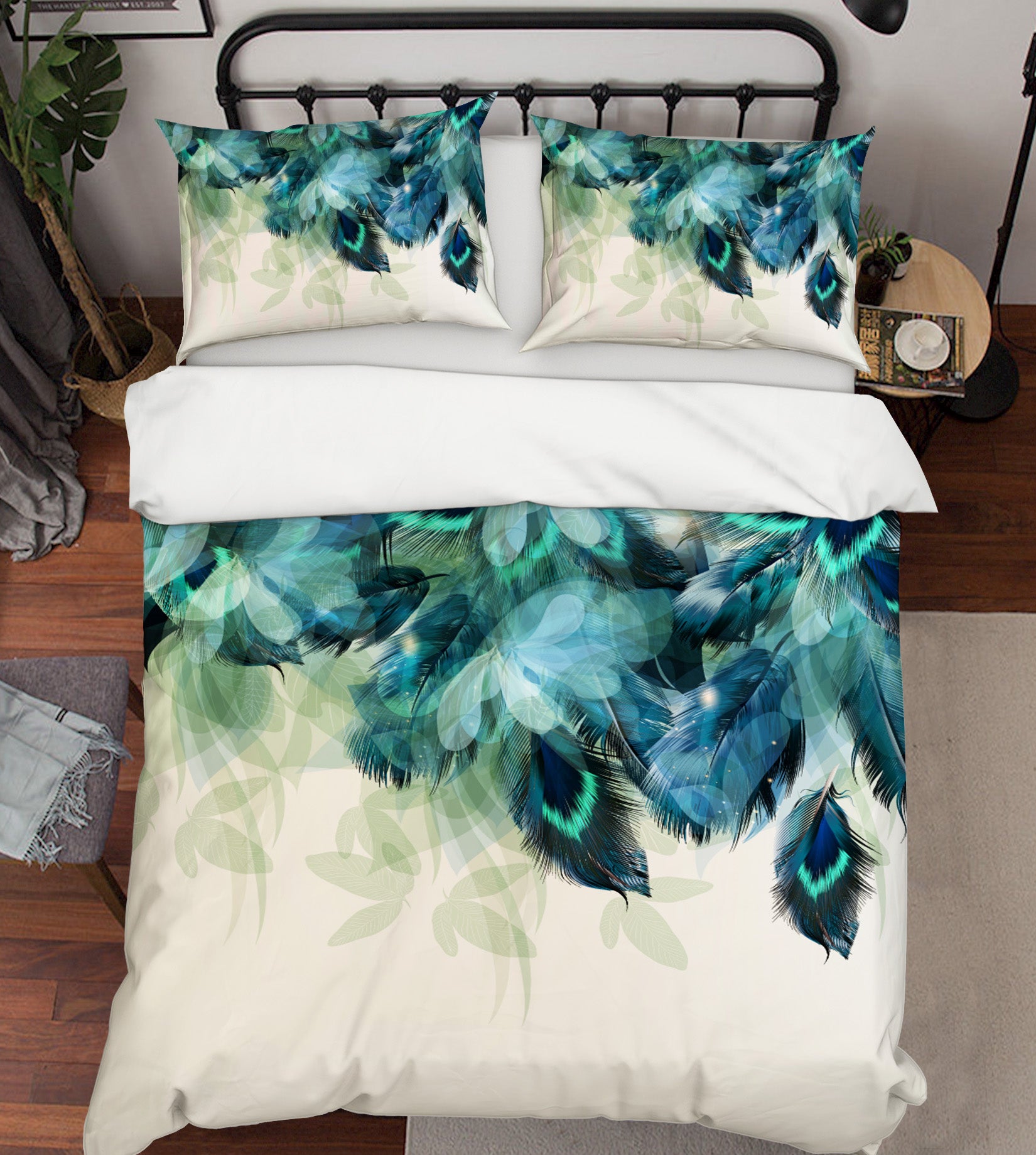 3D Leaves 15007 Bed Pillowcases Quilt