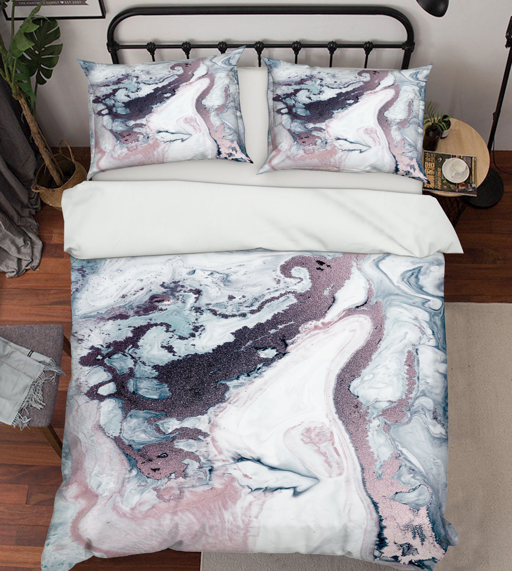3D Marble 59223 Bed Pillowcases Quilt