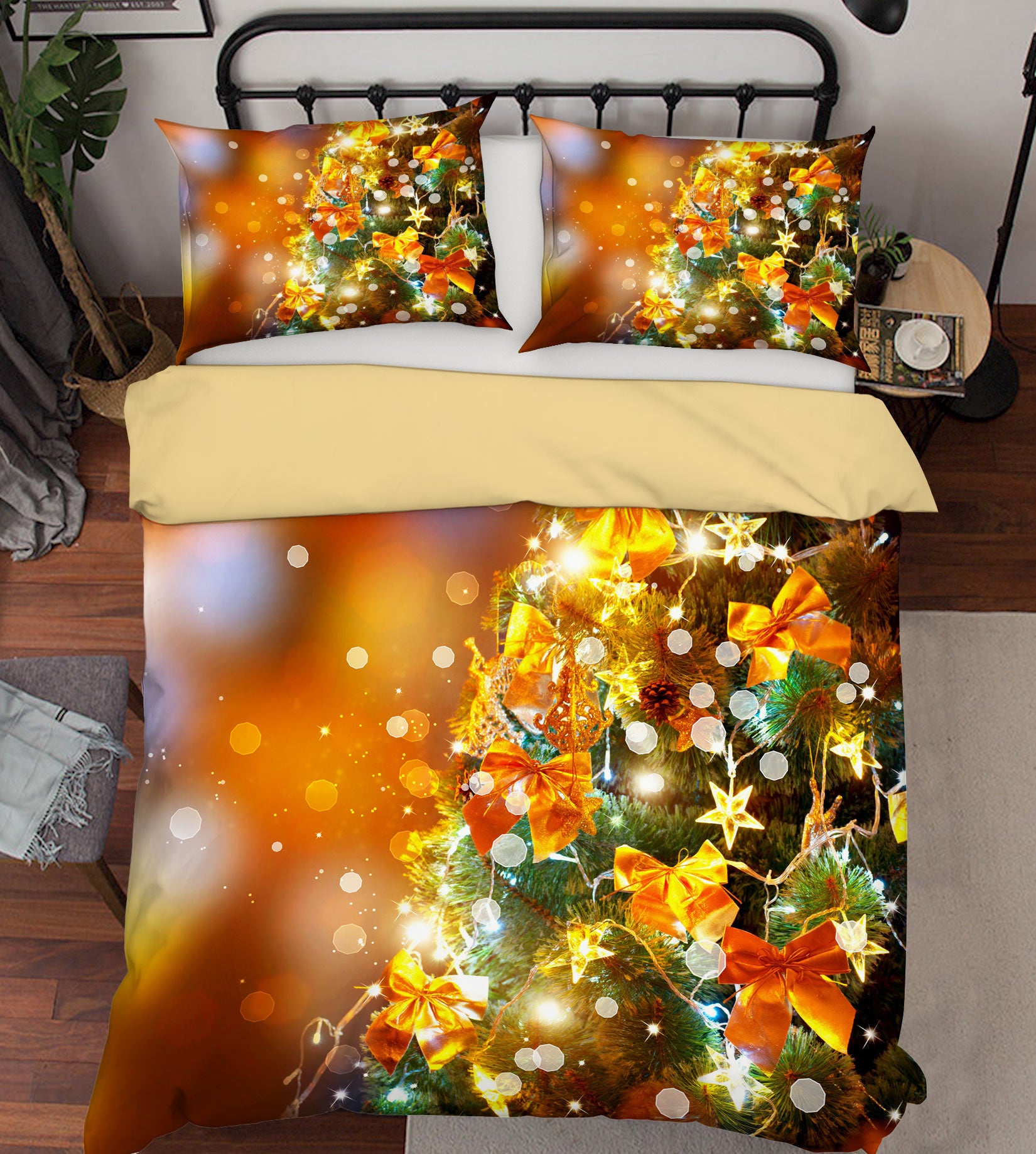 3D Tree Bow Pendant 50017 Christmas Quilt Duvet Cover Xmas Bed Pillowcases