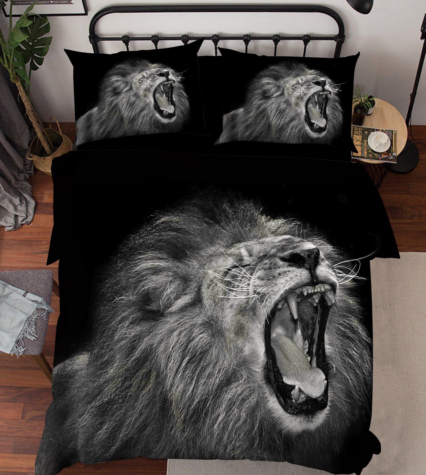3D Funny Lion 73 Bed Pillowcases Quilt Wallpaper AJ Wallpaper 