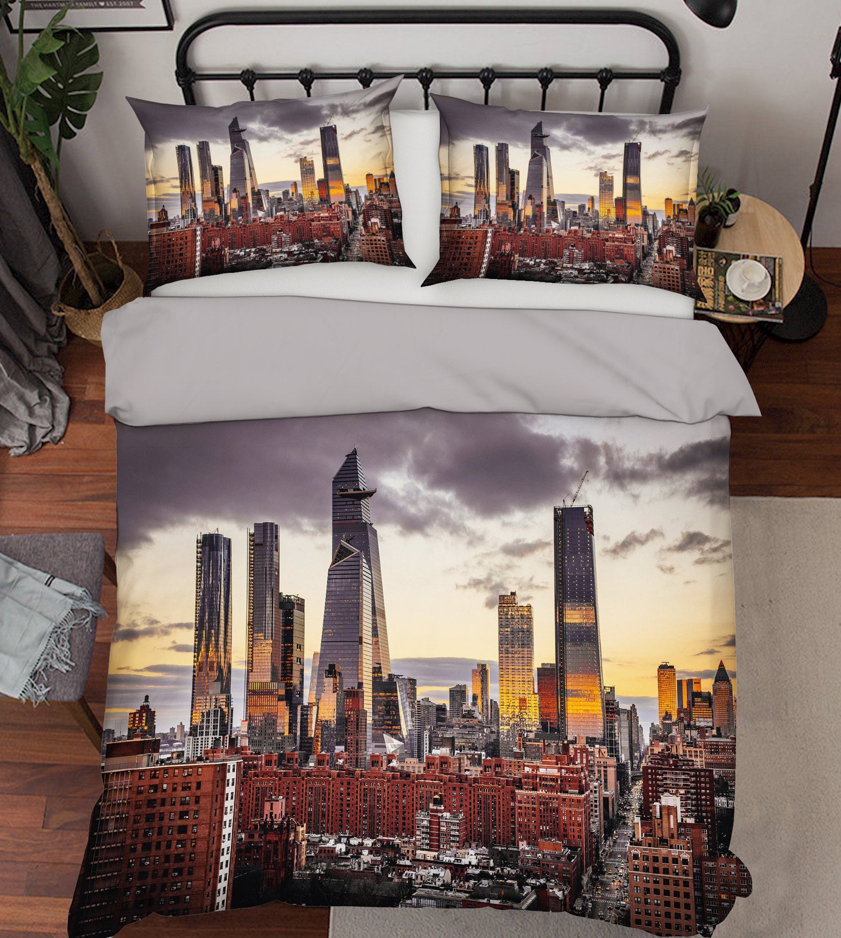 3D High-Rise Building 59125 Bed Pillowcases Quilt