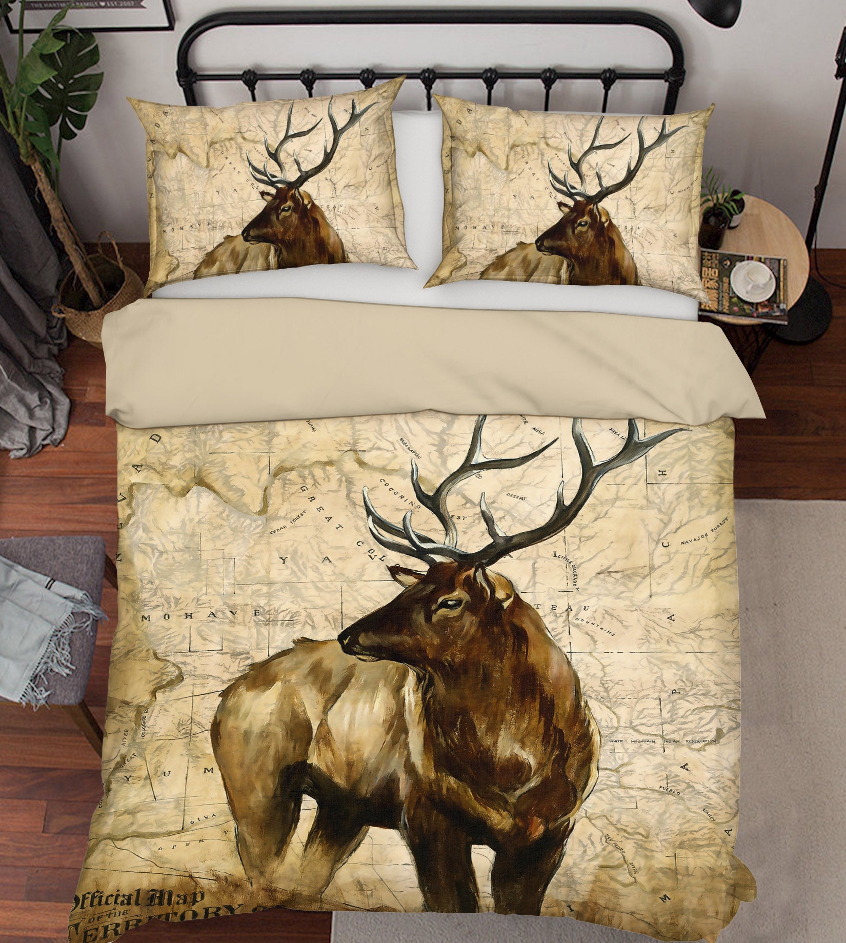 3D Brown Deer 12156 Bed Pillowcases Quilt