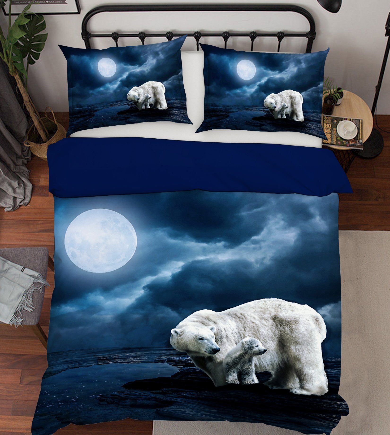 3D Bear 1986 Bed Pillowcases Quilt Quiet Covers AJ Creativity Home 