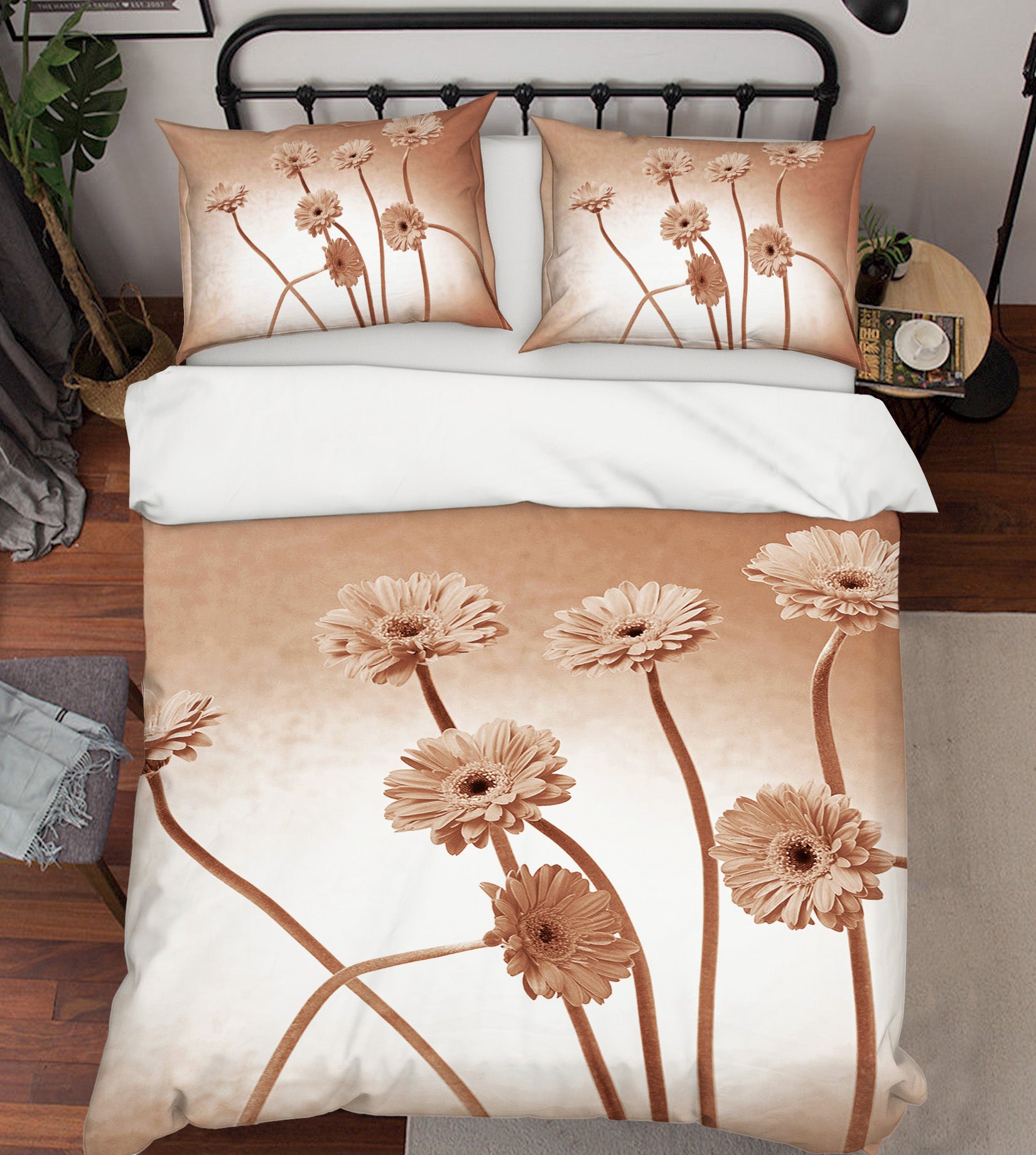 3D Pink Chrysanthemum 094 Bed Pillowcases Quilt