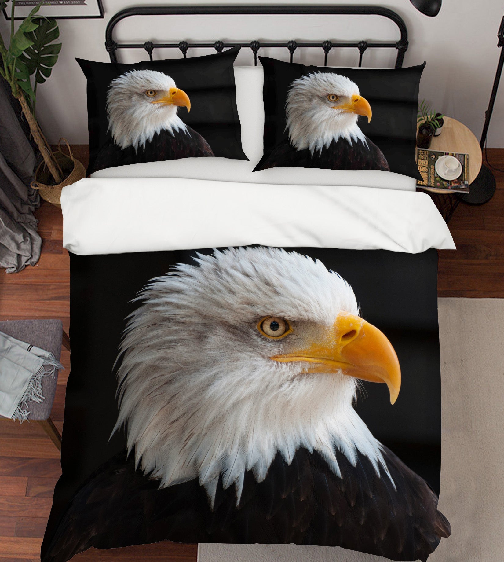 3D White Eagle 018 Bed Pillowcases Quilt