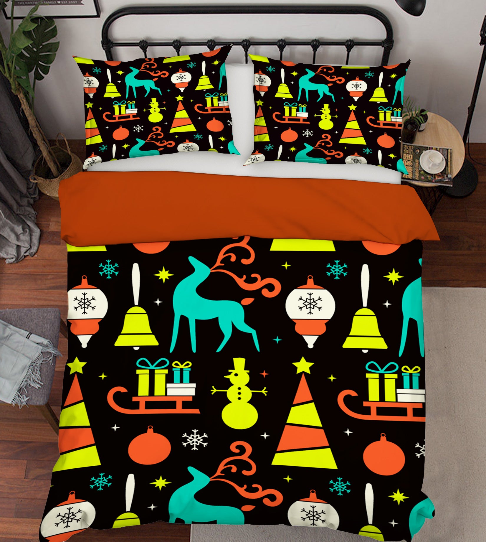 3D Christmas Element Pattern 45033 Christmas Quilt Duvet Cover Xmas Bed Pillowcases