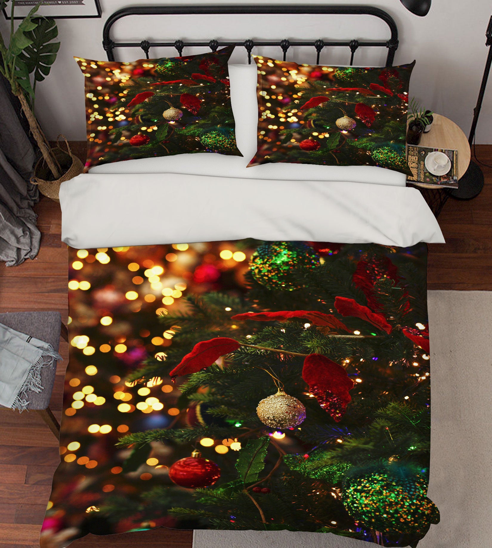 3D Branch Pendant 51031 Christmas Quilt Duvet Cover Xmas Bed Pillowcases