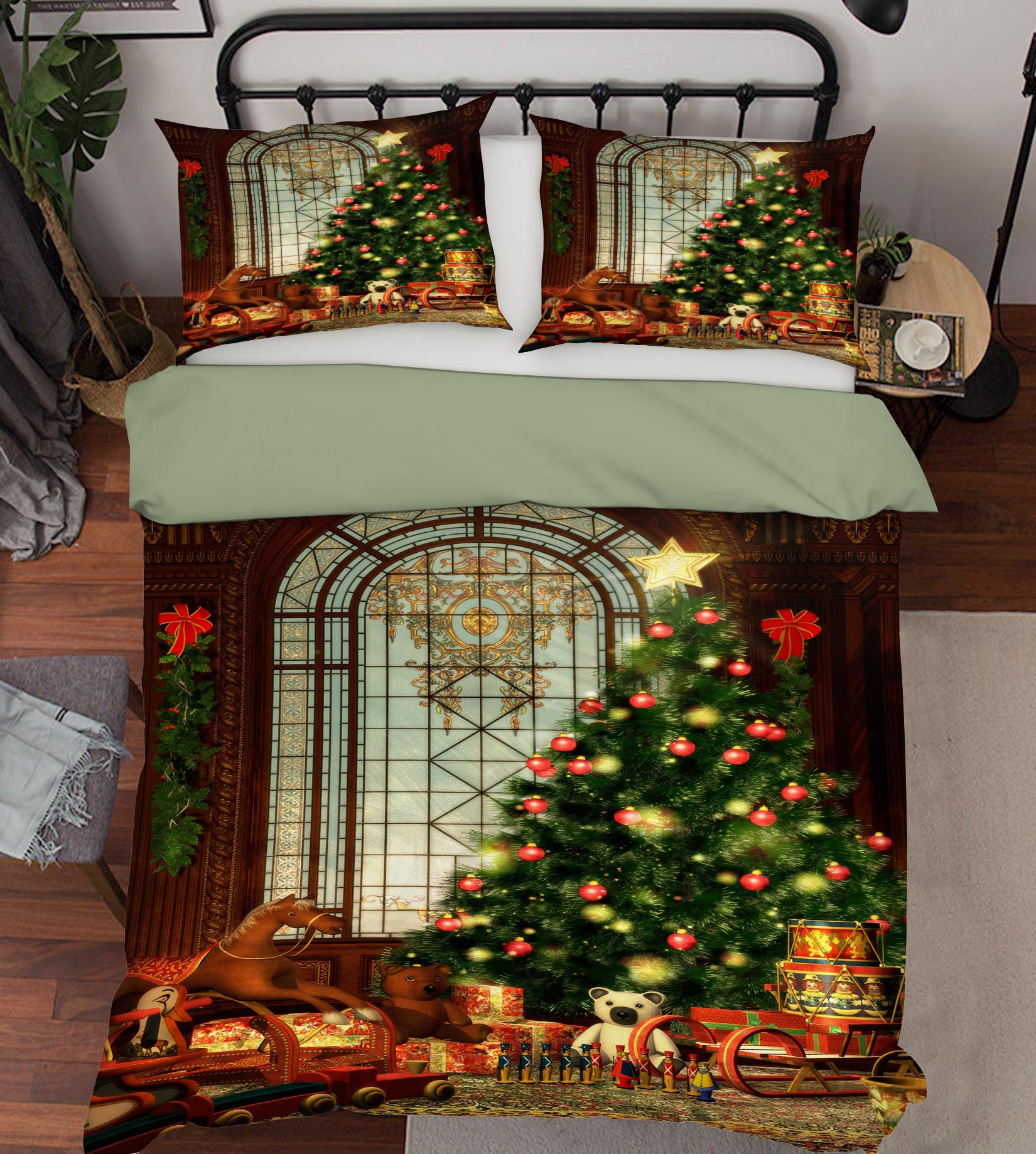 3D Tree Trojan Horse 50004 Christmas Quilt Duvet Cover Xmas Bed Pillowcases